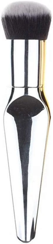 قلم موی آرایشی جینلیپ، برس کرم پودر کمری کوچک (رنگ: نقره ای)