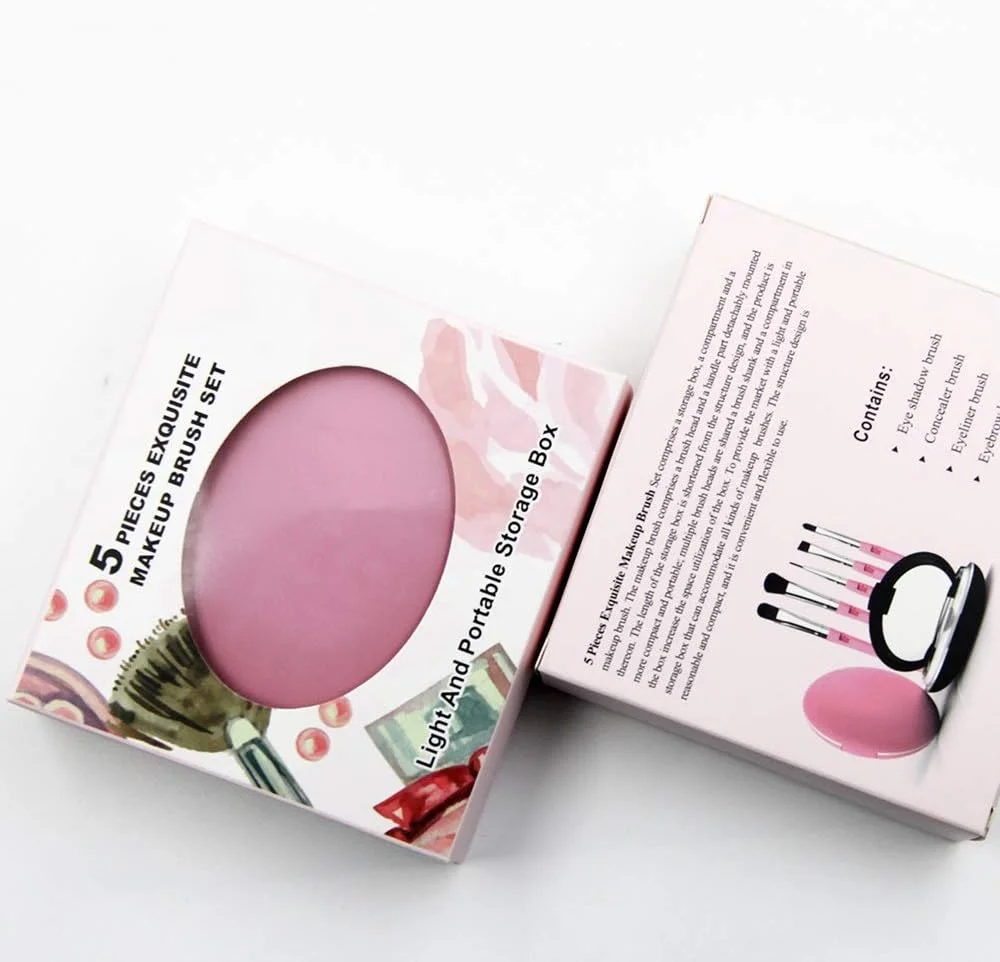 Jinlyp صورتی، ست 5 تایی برس های کوچک جلد سخت با سر قابل تعویض، برس آرایشی قابل حمل در جعبه مسافرتی، 5 برس آرایشی ساده (رنگ: صورتی) Jinlyp صورتی، ست 5 تایی برس های کوچک جلد سخت با سر قابل تعویض، برس آرایشی قابل حمل در جعبه مسافرتی، 5 برس آرایشی ساده (رنگ: صورتی)