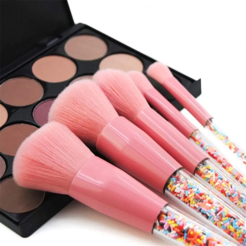 جینلیپ برس آرایشی ملایم با موهای نرم، ست 5 عددی برس آرایشی آبنباتی جدید، ابزار آرایشی الماس کریستالی (رنگ: صورتی) جینلیپ برس آرایشی ملایم با موهای نرم، ست 5 عددی برس آرایشی آبنباتی جدید، ابزار آرایشی الماس کریستالی (رنگ: صورتی)