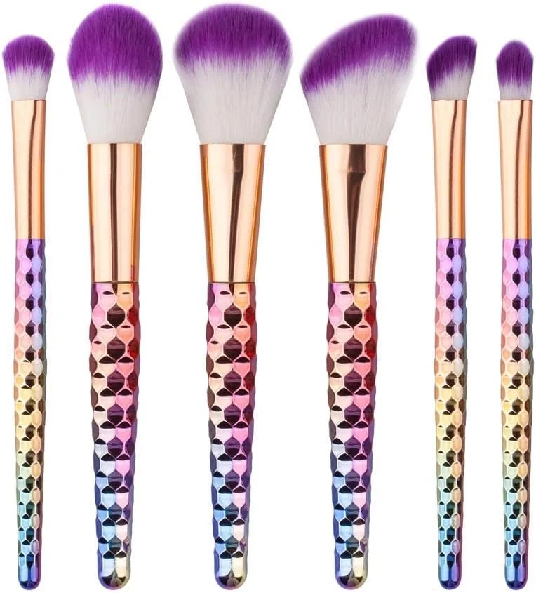 ست 6 عددی برس آرایشی دخترانه Jinlyp Beauty با دسته الماسی قالبگیری شده، برس سایه چشم و ابزار آرایشی (رنگ: رنگارنگ) ست 6 عددی برس آرایشی دخترانه Jinlyp Beauty با دسته الماسی قالبگیری شده، برس سایه چشم و ابزار آرایشی (رنگ: رنگارنگ)