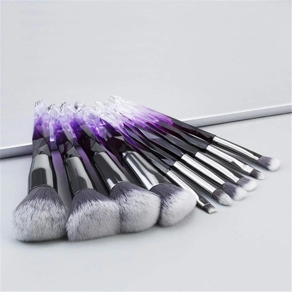 ست برس آرایشی 10 تکه جینلیپ، شامل برس کرم پودر، برس رژگونه پودری، برس سایه چشم، برس هایلایتر - مشکی سفید (رنگ: موی مشکی سفید) ست برس آرایشی 10 تکه جینلیپ، شامل برس کرم پودر، برس رژگونه پودری، برس سایه چشم، برس هایلایتر - مشکی سفید (رنگ: موی مشکی سفید)