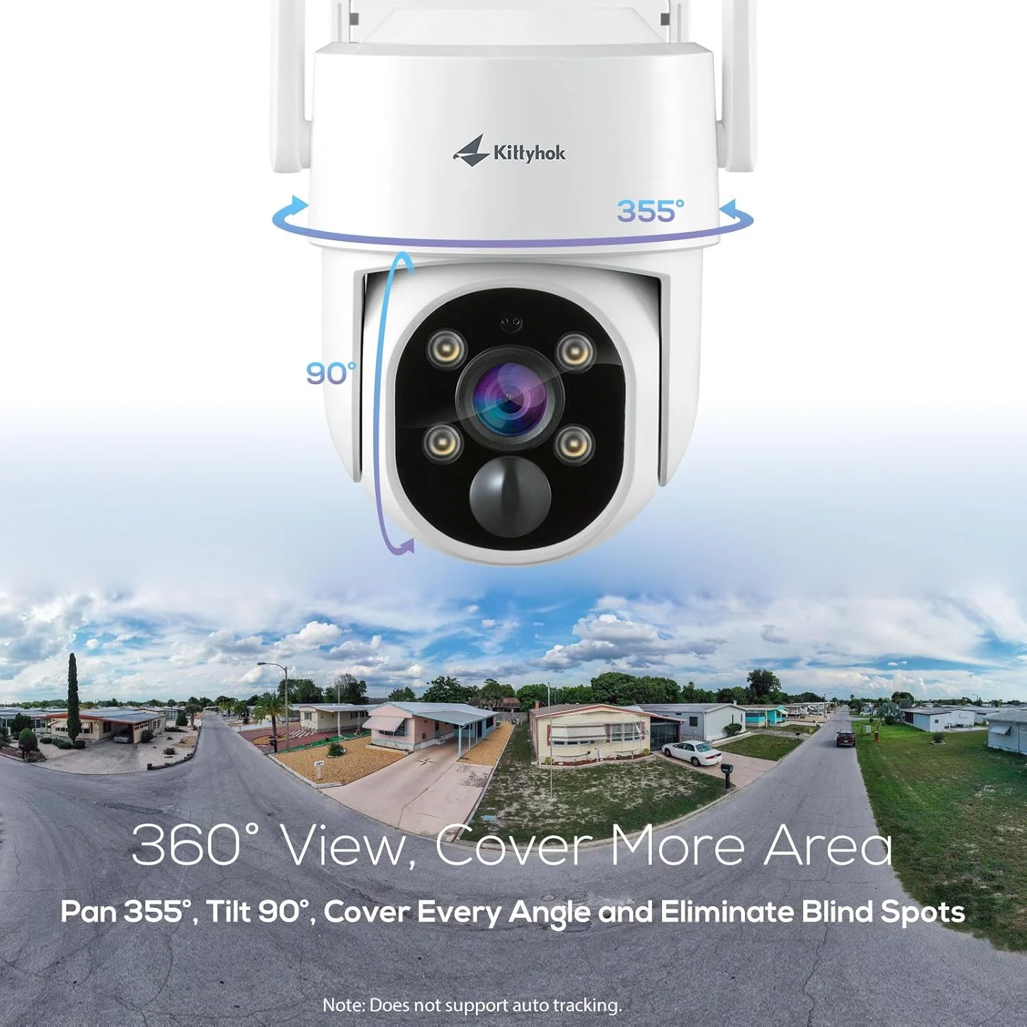 سیستم دوربین امنیتی خورشیدی بی سیم فضای باز Kittyhok | 4 عدد دوربین امنیتی خورشیدی 2K PTZ، دید در شب رنگی حرفه ای، تشخیص انسان، نمای 360 درجه | NVR 10 کاناله با مانیتور HD 10 اینچی، 60 روز حافظه محلی سیستم دوربین امنیتی خورشیدی بی سیم فضای باز Kittyhok | 4 عدد دوربین امنیتی خورشیدی 2K PTZ، دید در شب رنگی حرفه ای، تشخیص انسان، نمای 360 درجه | NVR 10 کاناله با مانیتور HD 10 اینچی، 60 روز حافظه محلی