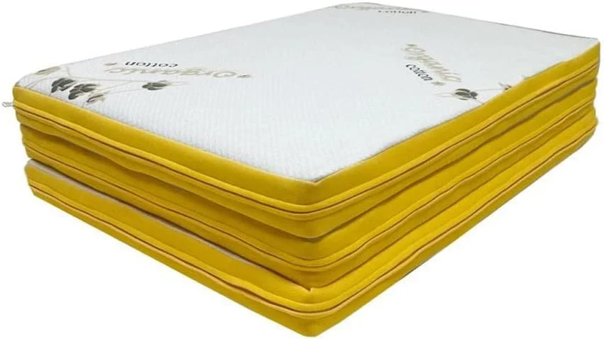 تشک فوم تاشو ارگانیک هیوستون Danube Home | درجه سفتی متوسط | تشک یک نفره | طبی ارتوپدی | تعادل ستون فقرات برای کاهش فشار | طول 180 عرض 90 سانتی متر | ضخامت 6 سانتی متر - سفید/زرد تشک فوم تاشو ارگانیک هیوستون Danube Home | درجه سفتی متوسط | تشک یک نفره | طبی ارتوپدی | تعادل ستون فقرات برای کاهش فشار | طول 180 عرض 90 سانتی متر | ضخامت 6 سانتی متر - سفید/زرد