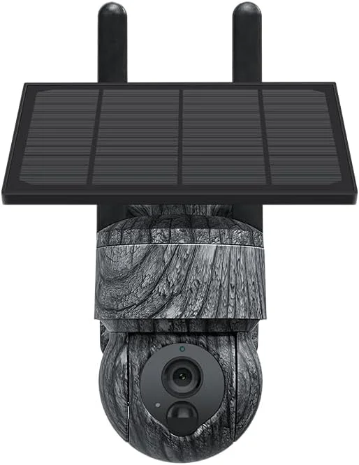 دوربین امنیتی خورشیدی Good homie، دوربین امنیتی بی سیم PTZ 360 درجه با دید در شب 3 مگاپیکسلی، تشخیص حرکت PIR، صدای دو طرفه، ضد آب IP65 برای جنگل ها، مزارع، مراتع، محل های کار، کلبه ها