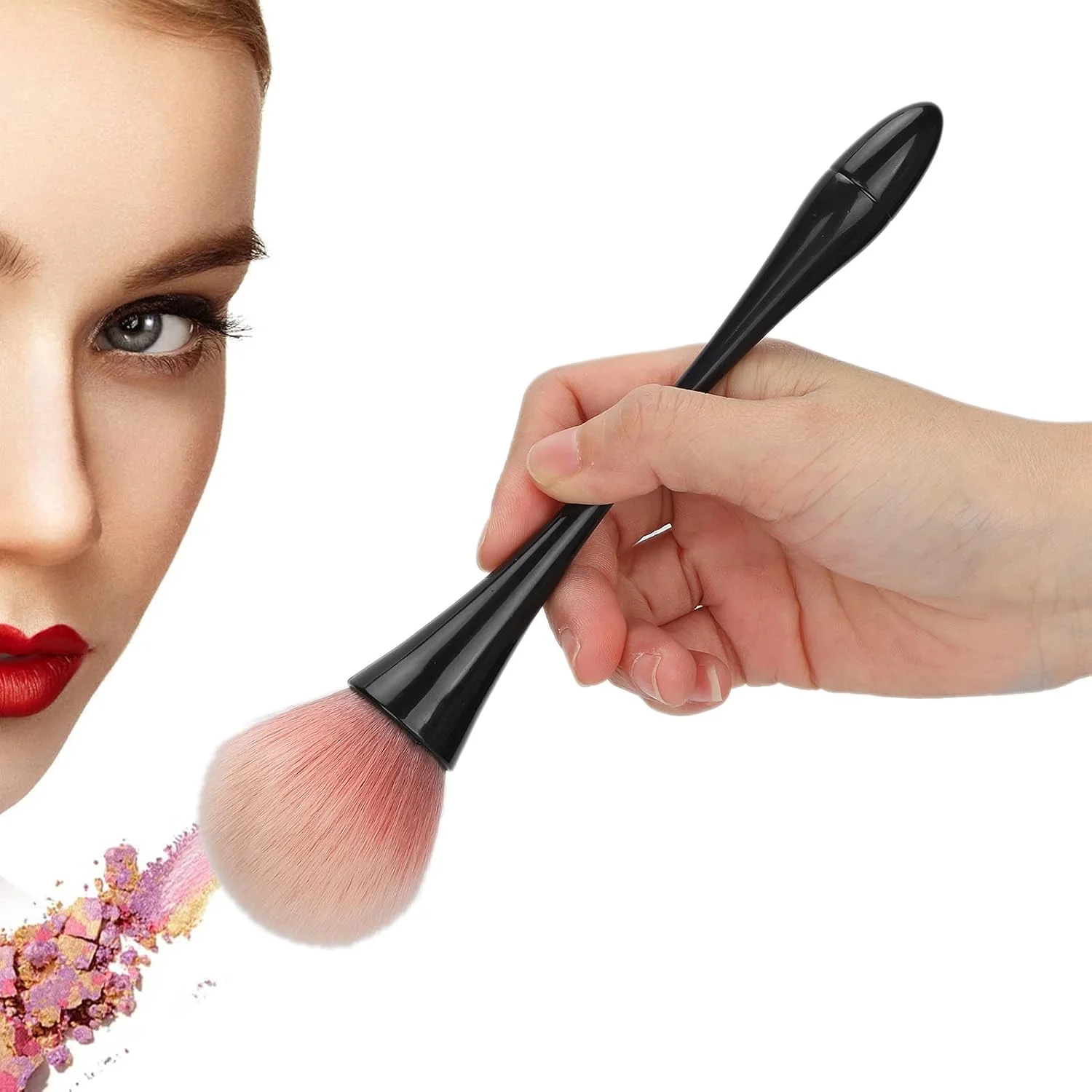 برس آرایشی Guoenir، موی نرم حرفه ای قابل حمل برس رژگونه کوچک نفیس برای پودر هایلایت و رژگونه برس آرایشی Guoenir، موی نرم حرفه ای قابل حمل برس رژگونه کوچک نفیس برای پودر هایلایت و رژگونه