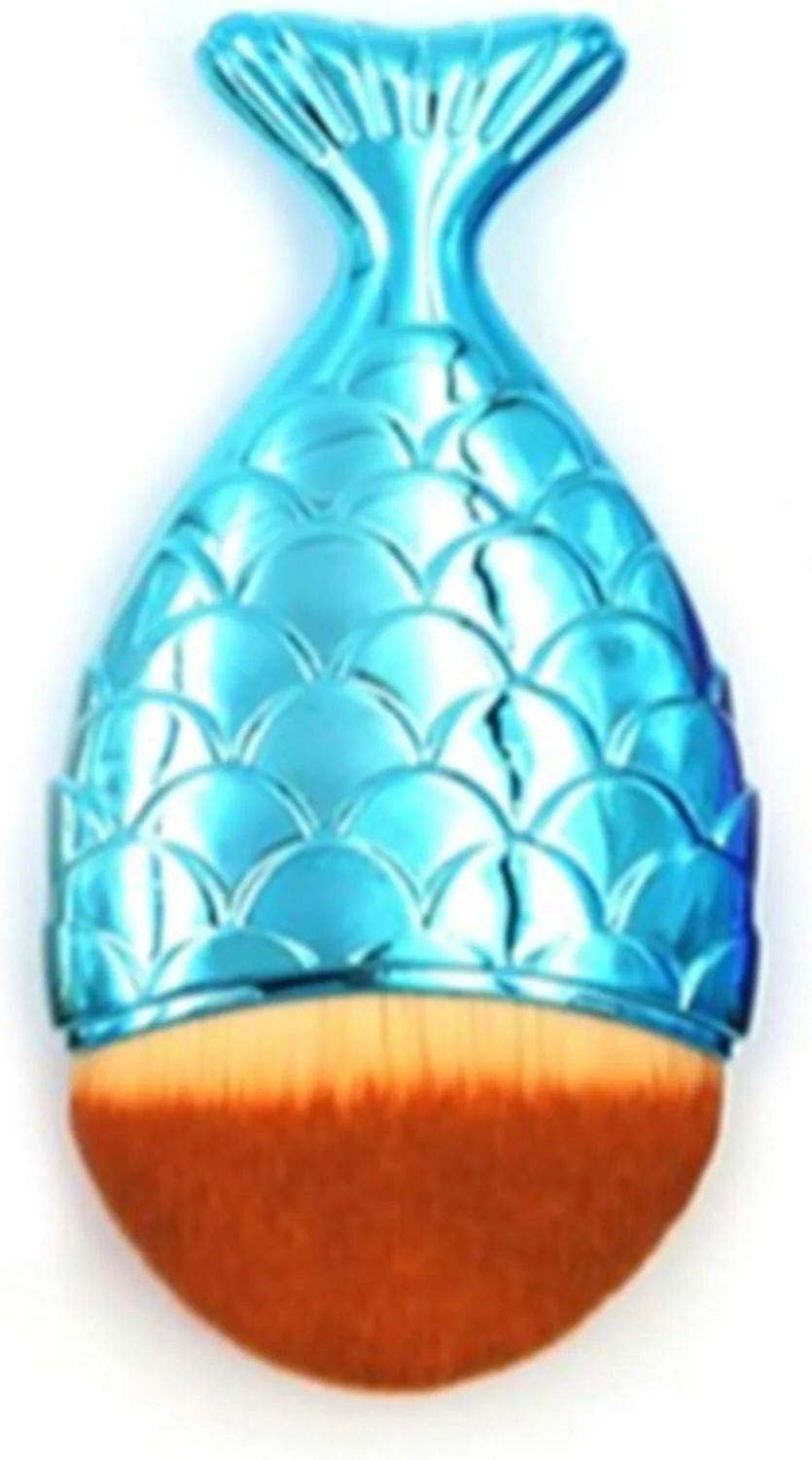 براش آرایشی دم ماهی پری دریایی با پولک ماهی و شکل ماهی کوچک، ابزار آرایشی براش آرایشی دم ماهی پری دریایی با پولک ماهی و شکل ماهی کوچک، ابزار آرایشی