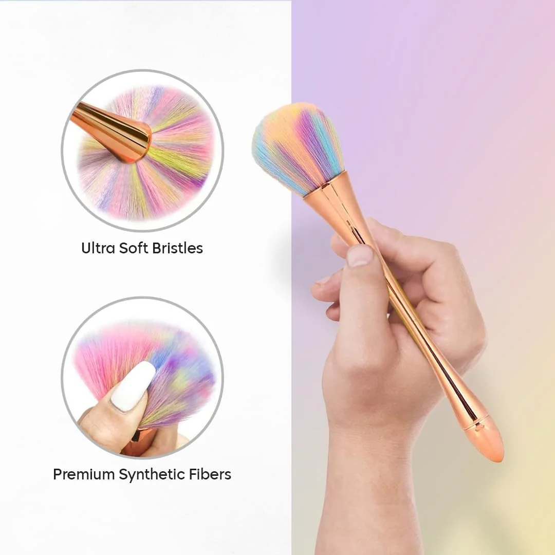 براش آرایشی ترکیبی نهایی Gleva برای کرم، مایع و پودر زیرسازی، رژگونه و برنزر، براش های ترکیب و پخش کننده آرایش (موهای رزگلد) براش آرایشی ترکیبی نهایی Gleva برای کرم، مایع و پودر زیرسازی، رژگونه و برنزر، براش های ترکیب و پخش کننده آرایش (موهای رزگلد)