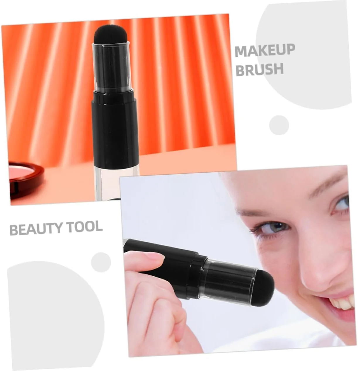 FRCOLOR برس پودر قابل شارژ 2 عددی، برس آرایشی قابل حمل برای پودر فیکس و رژگونه به همراه بطری مسافرتی برای استفاده در سفر FRCOLOR برس پودر قابل شارژ 2 عددی، برس آرایشی قابل حمل برای پودر فیکس و رژگونه به همراه بطری مسافرتی برای استفاده در سفر