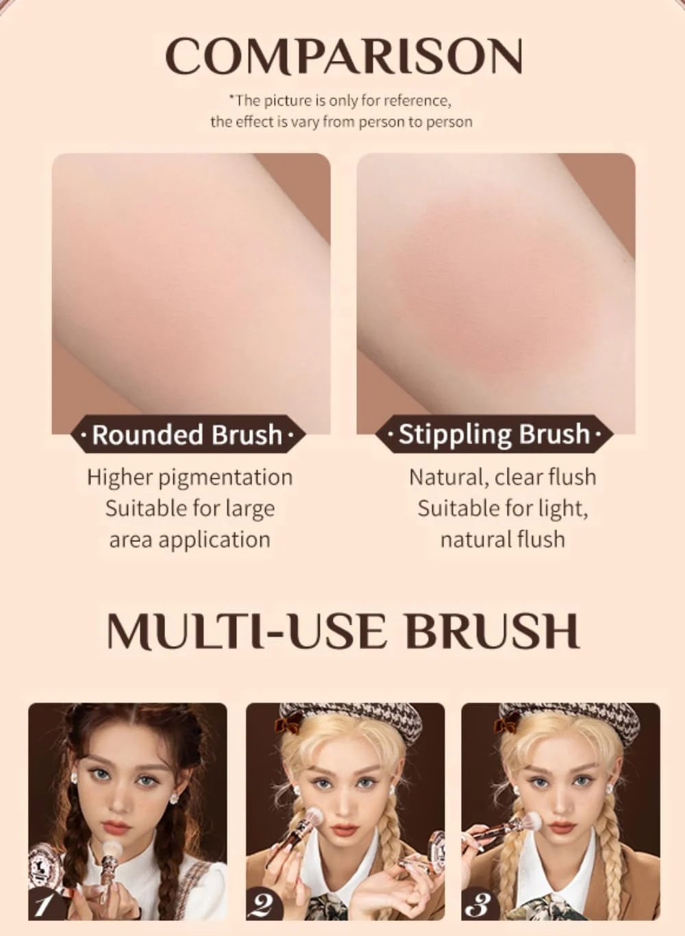 براش رژگونه فلاور نوز مدل Chocolate Wonder-Shop - براش آرایشی نرم برای هایلایتر، برنزر و کانتور (قهوه ای کاکائویی) براش رژگونه فلاور نوز مدل Chocolate Wonder-Shop - براش آرایشی نرم برای هایلایتر، برنزر و کانتور (قهوه ای کاکائویی)