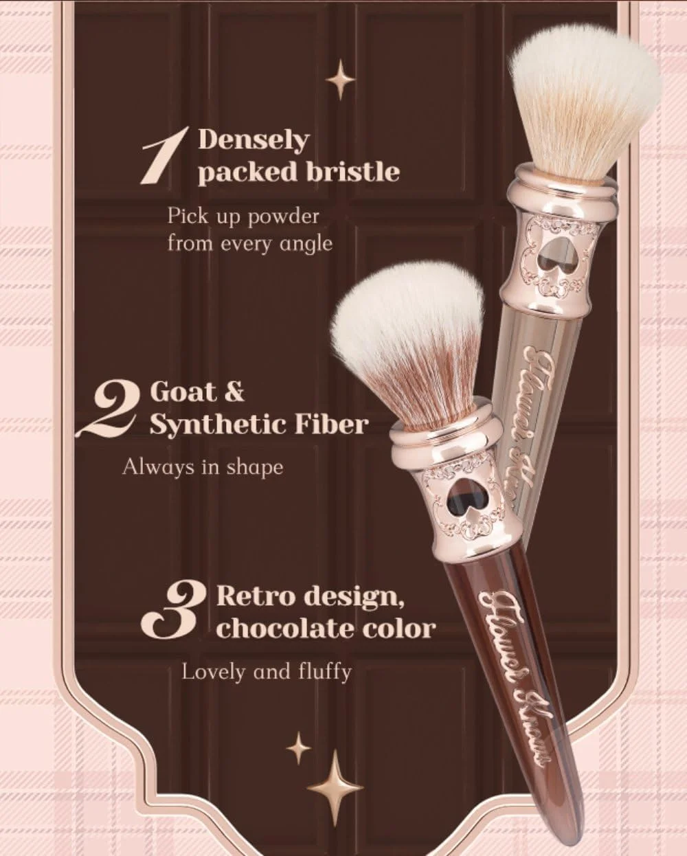 براش رژگونه فلاور نوز مدل Chocolate Wonder-Shop - براش آرایشی نرم برای هایلایتر، برنزر و کانتور (قهوه ای کاکائویی) براش رژگونه فلاور نوز مدل Chocolate Wonder-Shop - براش آرایشی نرم برای هایلایتر، برنزر و کانتور (قهوه ای کاکائویی)