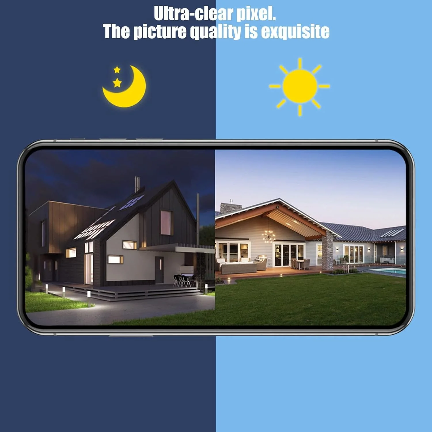 دوربین امنیتی وای فای خورشیدی با PTZ دوگانه، سیستم نظارت بیرونی، مشکی، چراغ های LED، رزولوشن 4K، تشخیص حرکت