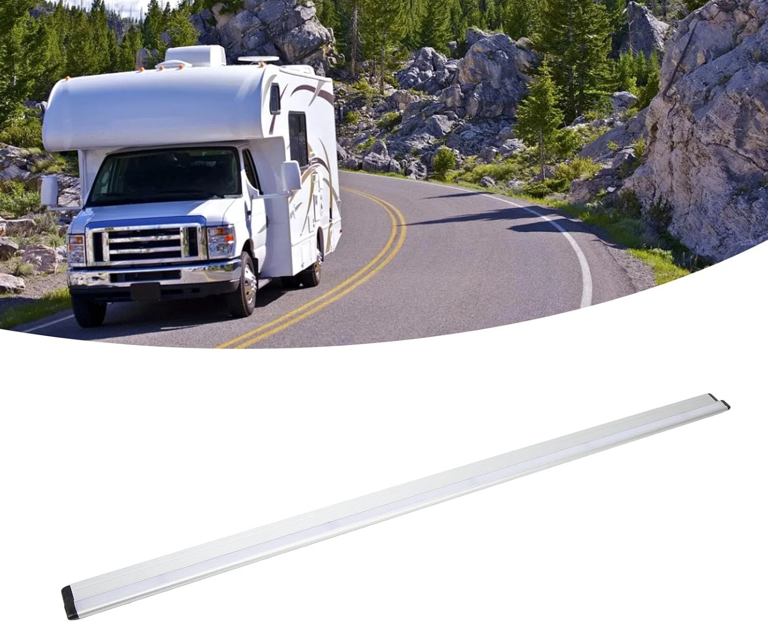 ریل کشویی میز RV Zerodis، 980 میلی متر / 38.6 اینچ ریل کشویی میز آلیاژ آلومینیوم نوار نور لوازم جانبی سخت افزاری میز مخفی برای RV قایق تفریحی ماشین خوابگاهی