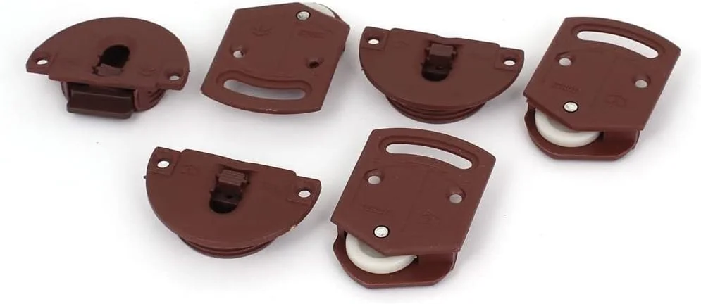 XYWHPGV غلتک درب کشویی کمد لباس، کیت داخلی پنل مسیر دنده، 3 جفت