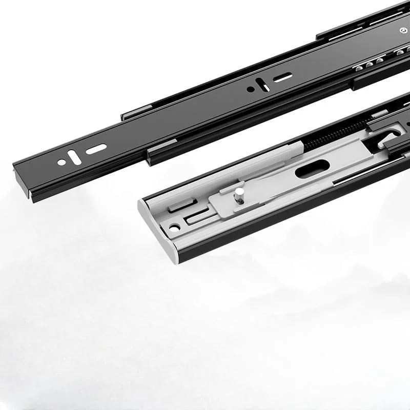 ریل کشو تلسکوپی آرام بند XBLDS، مناسب برای کشوهای سنگین، نصب جانبی، مناسب برای کمد، کابینت، ریل فلزی بلبرینگ دار با حرکت روان و باز شدن کامل، مناسب برای کابینت آشپزخانه، تحمل وزن 45 کیلوگرم (طول 35 سانتیمتر)