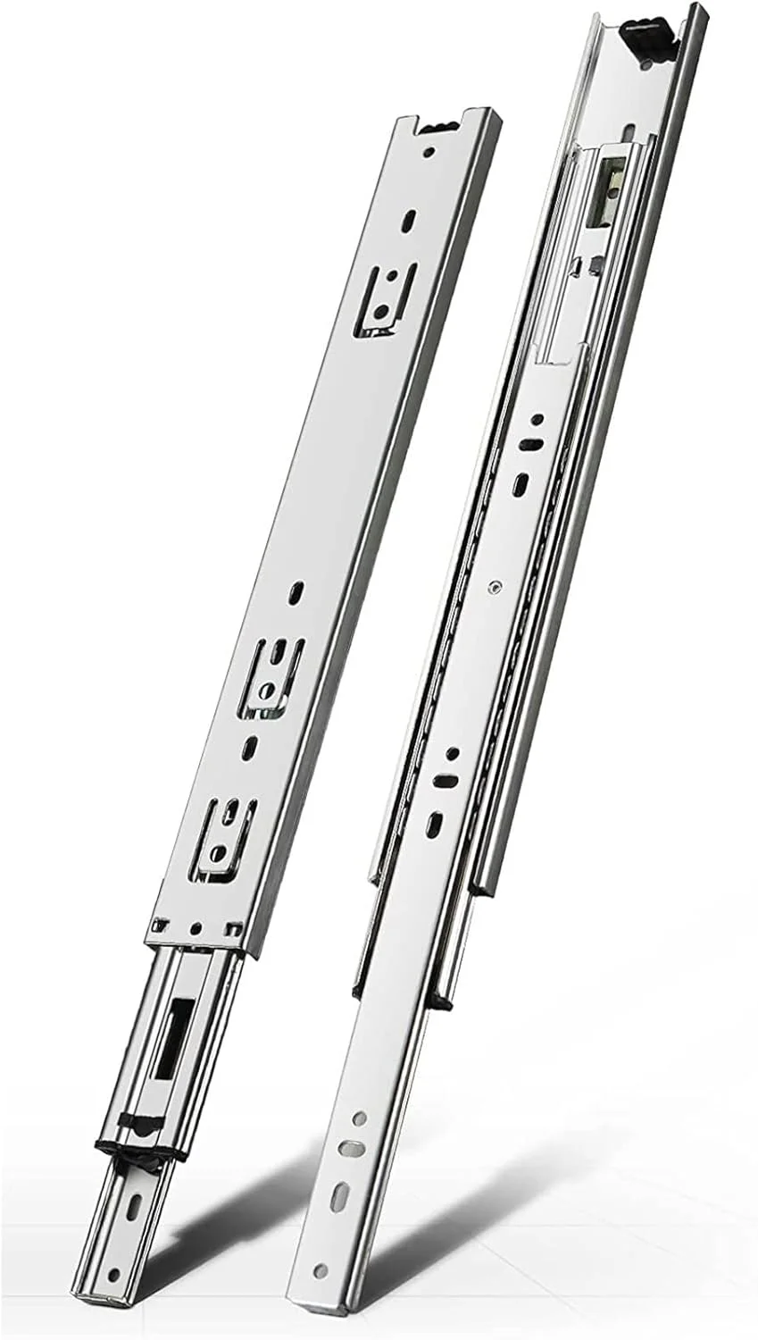 ریل کشو سفید فروشگاهی با قابلیت باز شدن کامل، ظرفیت باربری 45 کیلوگرم، نصب جانبی، بلبرینگ دار، مناسب برای کشوهای کمد، دراور، کابینت، آشپزخانه و سطل زباله (معمولی U1045-10 "250mm) ریل کشو سفید فروشگاهی با قابلیت باز شدن کامل، ظرفیت باربری 45 کیلوگرم، نصب جانبی، بلبرینگ دار، مناسب برای کشوهای کمد، دراور، کابینت، آشپزخانه و سطل زباله (معمولی U1045-10 "250mm)