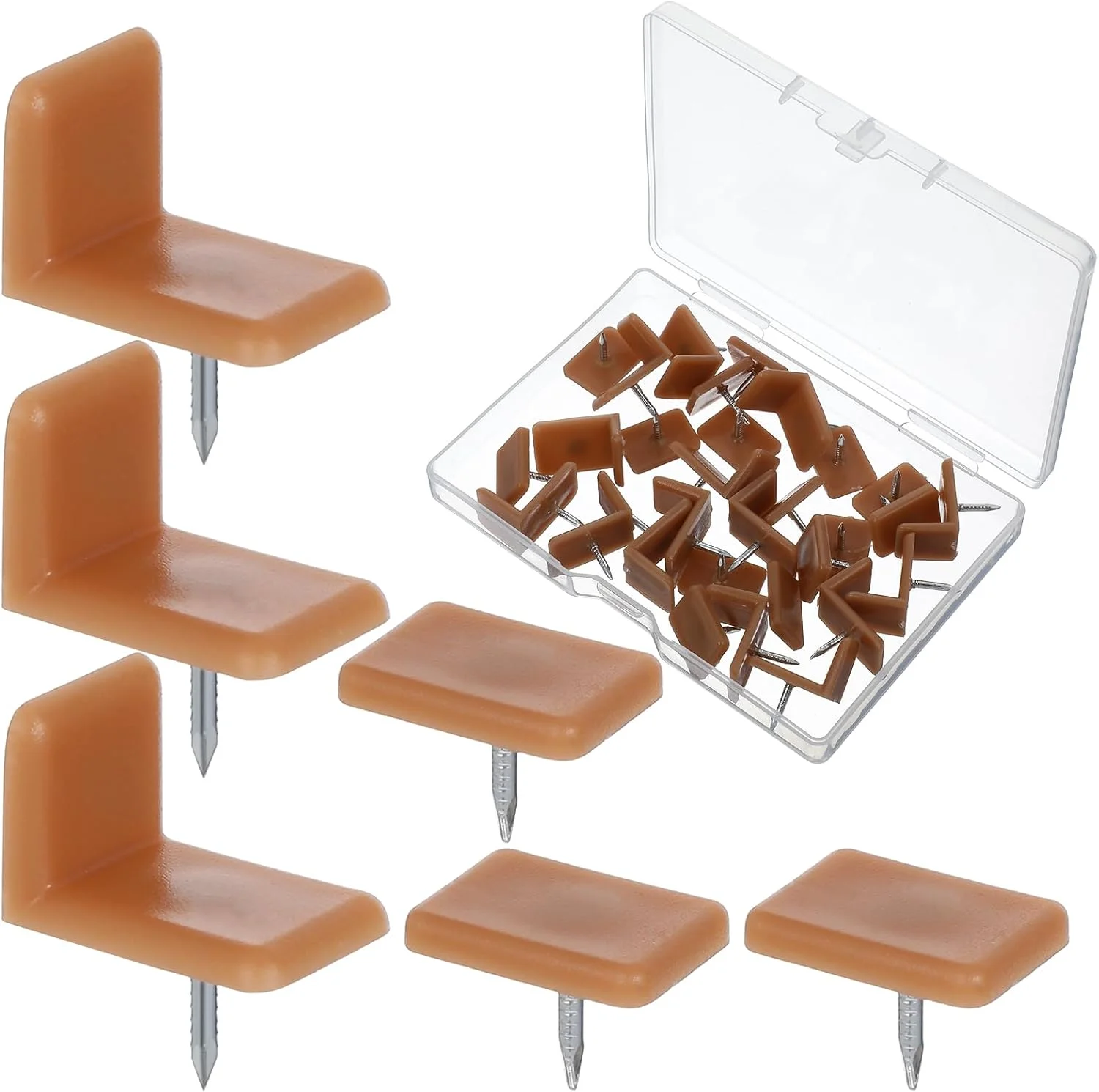 YBEATY 30 عدد سر خوردن میخ کشو، ابزار تعمیر سرسره کشو، لغزنده های مبلمان پلاستیکی برای تعمیر کمدها، ایجاد حرکت روان و یکنواخت کشوها، شکل مربع و L YBEATY 30 عدد سر خوردن میخ کشو، ابزار تعمیر سرسره کشو، لغزنده های مبلمان پلاستیکی برای تعمیر کمدها، ایجاد حرکت روان و یکنواخت کشوها، شکل مربع و L