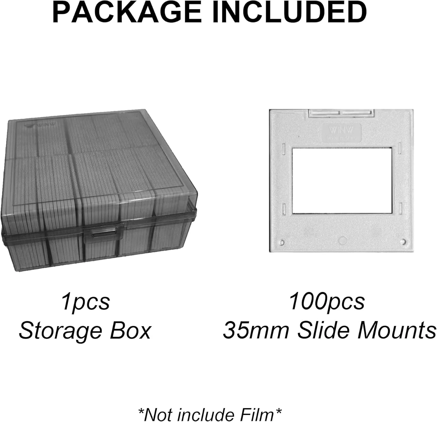 اسلایدهای پلاستیکی YCCLDIPL 35 میلی متری - 100 عدد به همراه جعبه نگهداری
