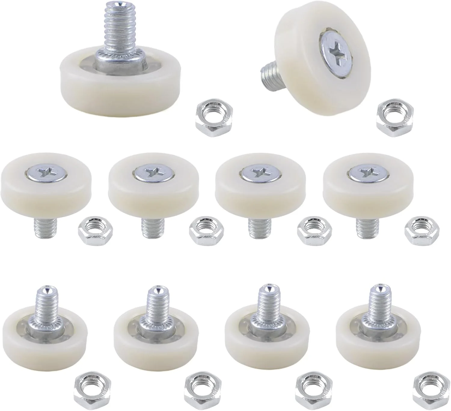 UFURMATE 10 عدد غلتک کشو پلاستیکی POM، چرخ های لغزنده کشو کابینت با مهره، قرقره های راهنمای لغزنده غلتکی کشو برای قطعات جایگزین DIY مبلمان (قطر 22 میلی متر) UFURMATE 10 عدد غلتک کشو پلاستیکی POM، چرخ های لغزنده کشو کابینت با مهره، قرقره های راهنمای لغزنده غلتکی کشو برای قطعات جایگزین DIY مبلمان (قطر 22 میلی متر)