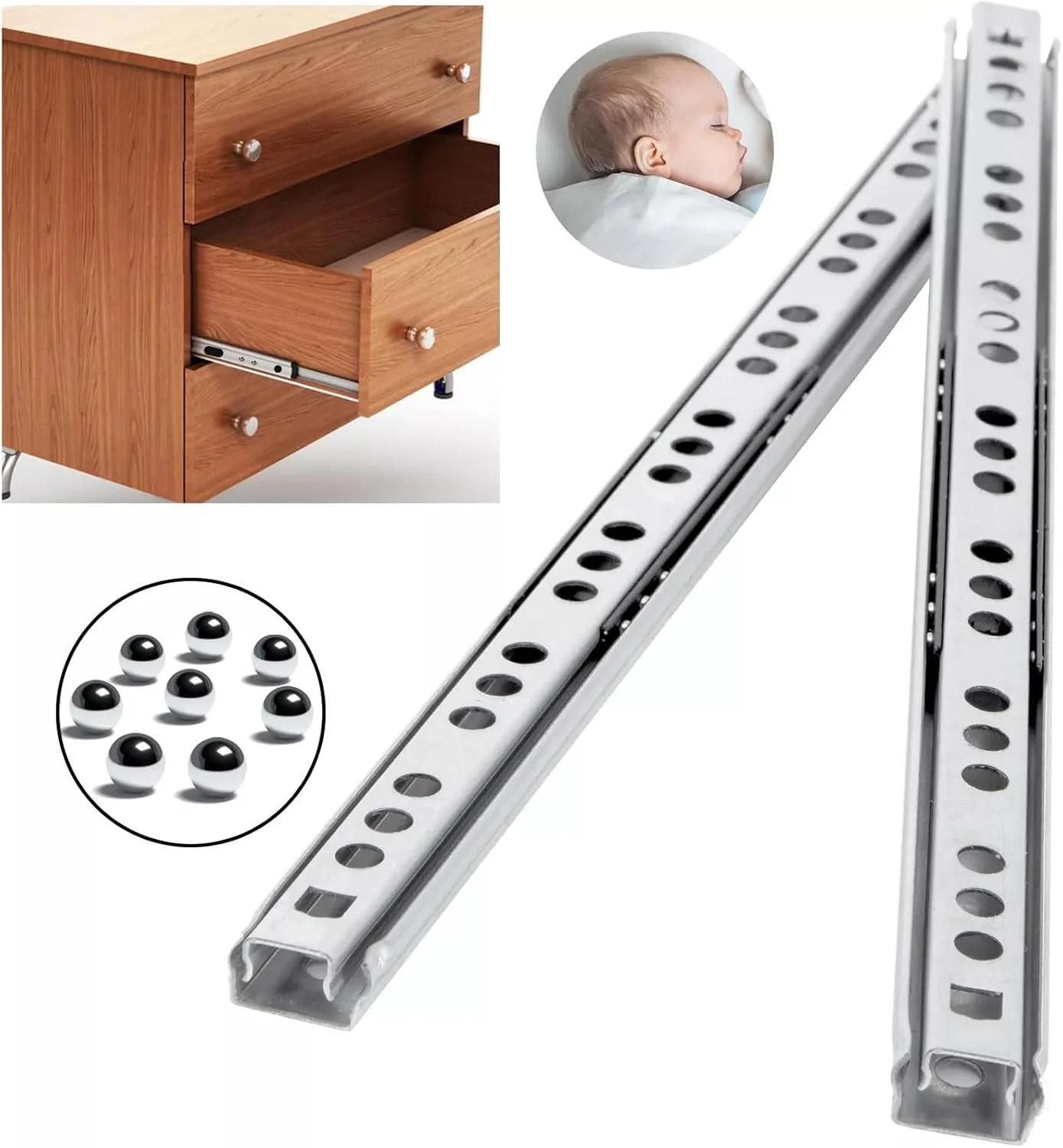 دو عدد ریل کشو زیرکابینتی 214 میلی متر، جایگزین کشو آشپزخانه، حرکت نرم و روان، ریل کشو سنگین، ریل کشو بلبرینگ دار، نصب از پایین، طناب کششی، ریل کابینت آشپزخانه، نصب مرکزی RV دو عدد ریل کشو زیرکابینتی 214 میلی متر، جایگزین کشو آشپزخانه، حرکت نرم و روان، ریل کشو سنگین، ریل کشو بلبرینگ دار، نصب از پایین، طناب کششی، ریل کابینت آشپزخانه، نصب مرکزی RV