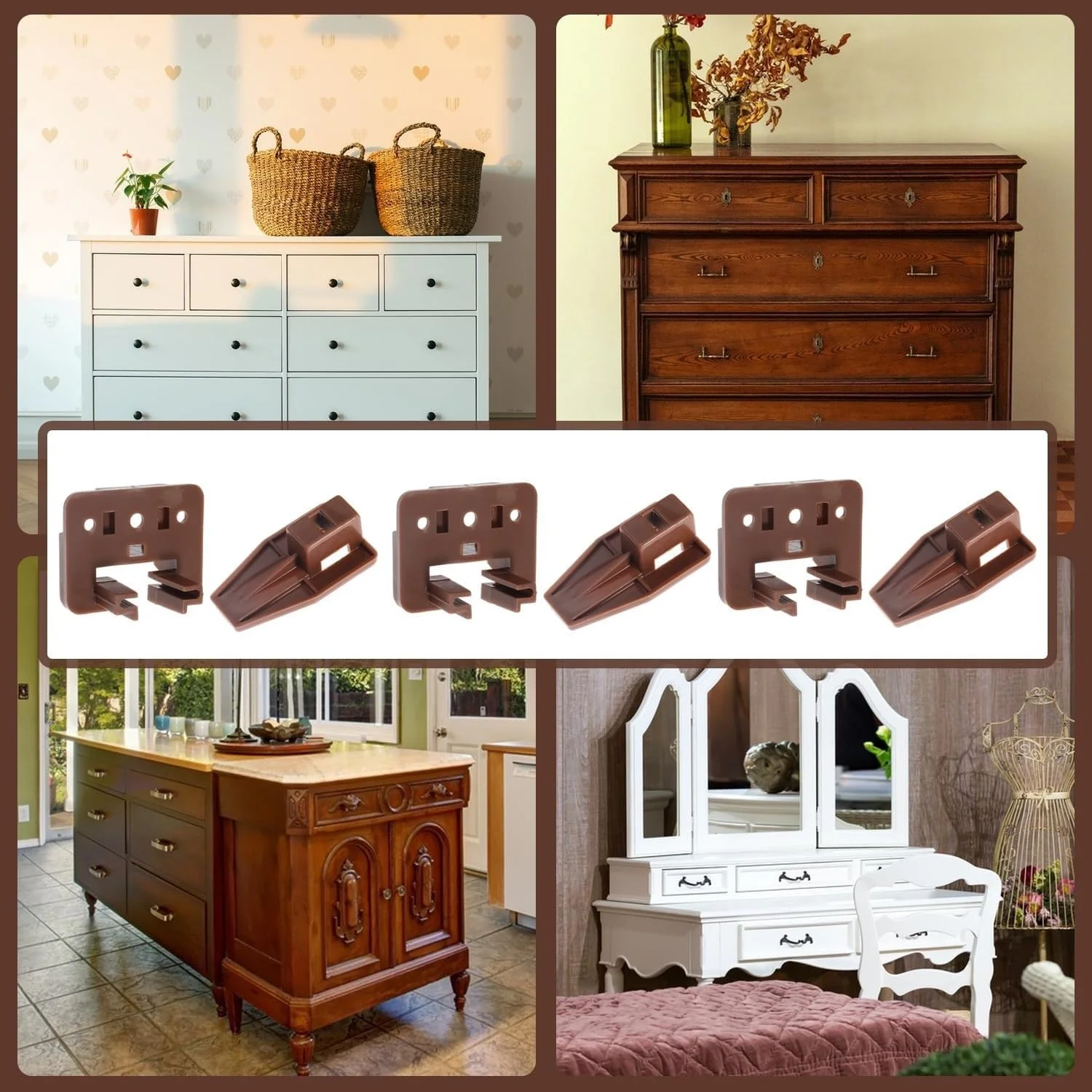 راهنمای ریل کشو THE WHITE SHOP، 10 عددی، مناسب برای کشوهای نصب شده در مرکز کمد و سیستم های کشو راهنمای ریل کشو THE WHITE SHOP، 10 عددی، مناسب برای کشوهای نصب شده در مرکز کمد و سیستم های کشو