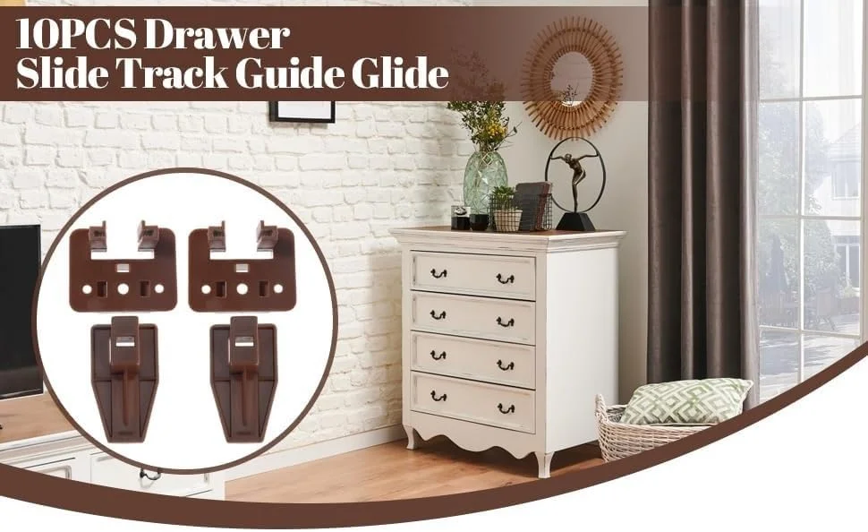 راهنمای ریل کشو THE WHITE SHOP، 10 عددی، مناسب برای کشوهای نصب شده در مرکز کمد و سیستم های کشو راهنمای ریل کشو THE WHITE SHOP، 10 عددی، مناسب برای کشوهای نصب شده در مرکز کمد و سیستم های کشو