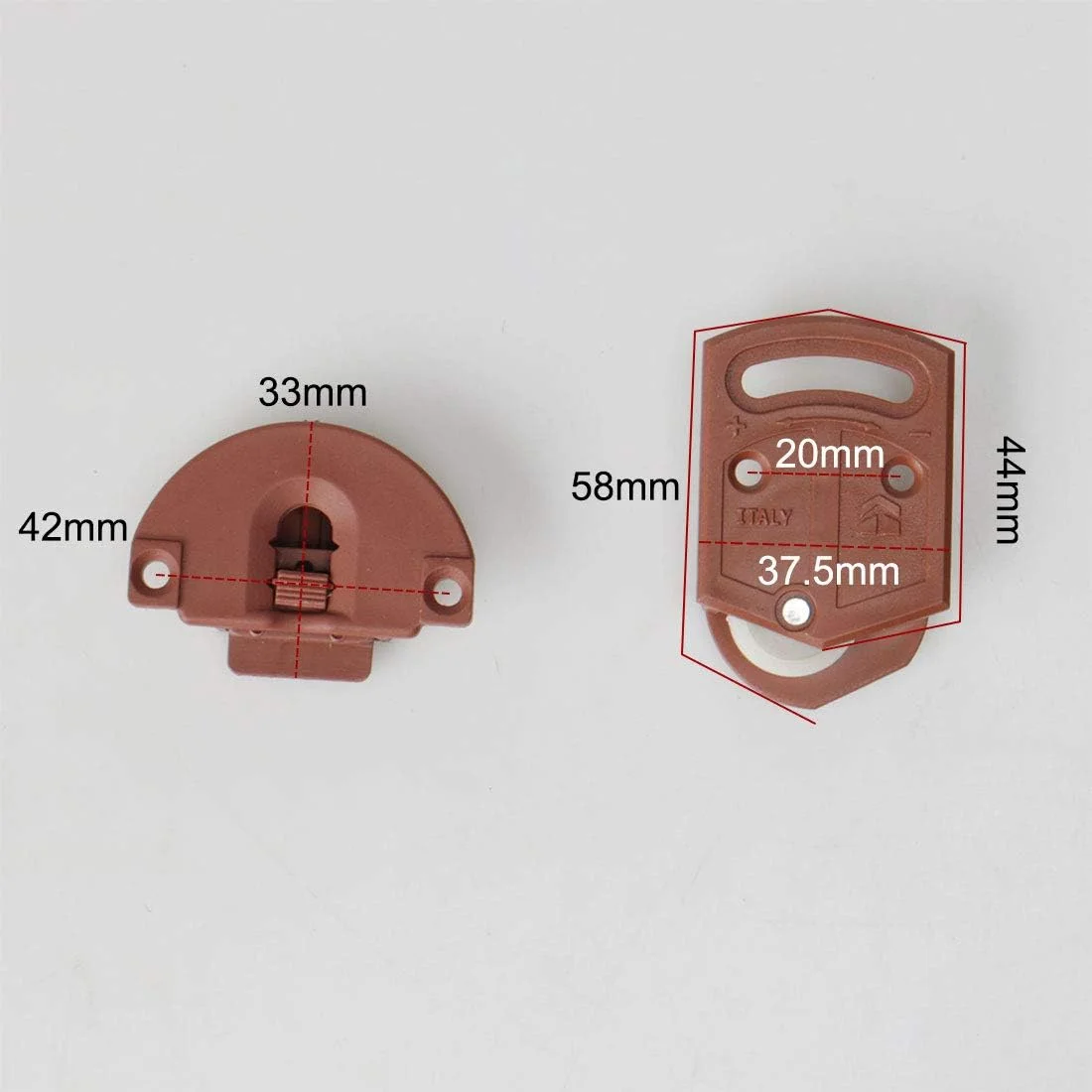 uxcell sourcingmap غلتک درب کشویی کمد لباس، کیت داخلی پنل مسیر دنده، 5 جفت