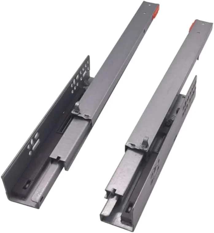 ریل کشو زیرکار آرام بند BA1NE، سه تکه، بازشو کامل، نصب از پایین (45 سانتی متر)، 1 جفت (2 عدد)