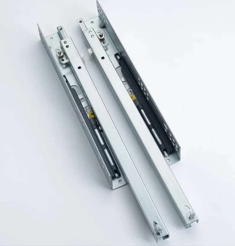 ریل کشو زیرکار آرام بند BA1NE، سه تکه، بازشو کامل، نصب از پایین (45 سانتی متر)، 1 جفت (2 عدد)