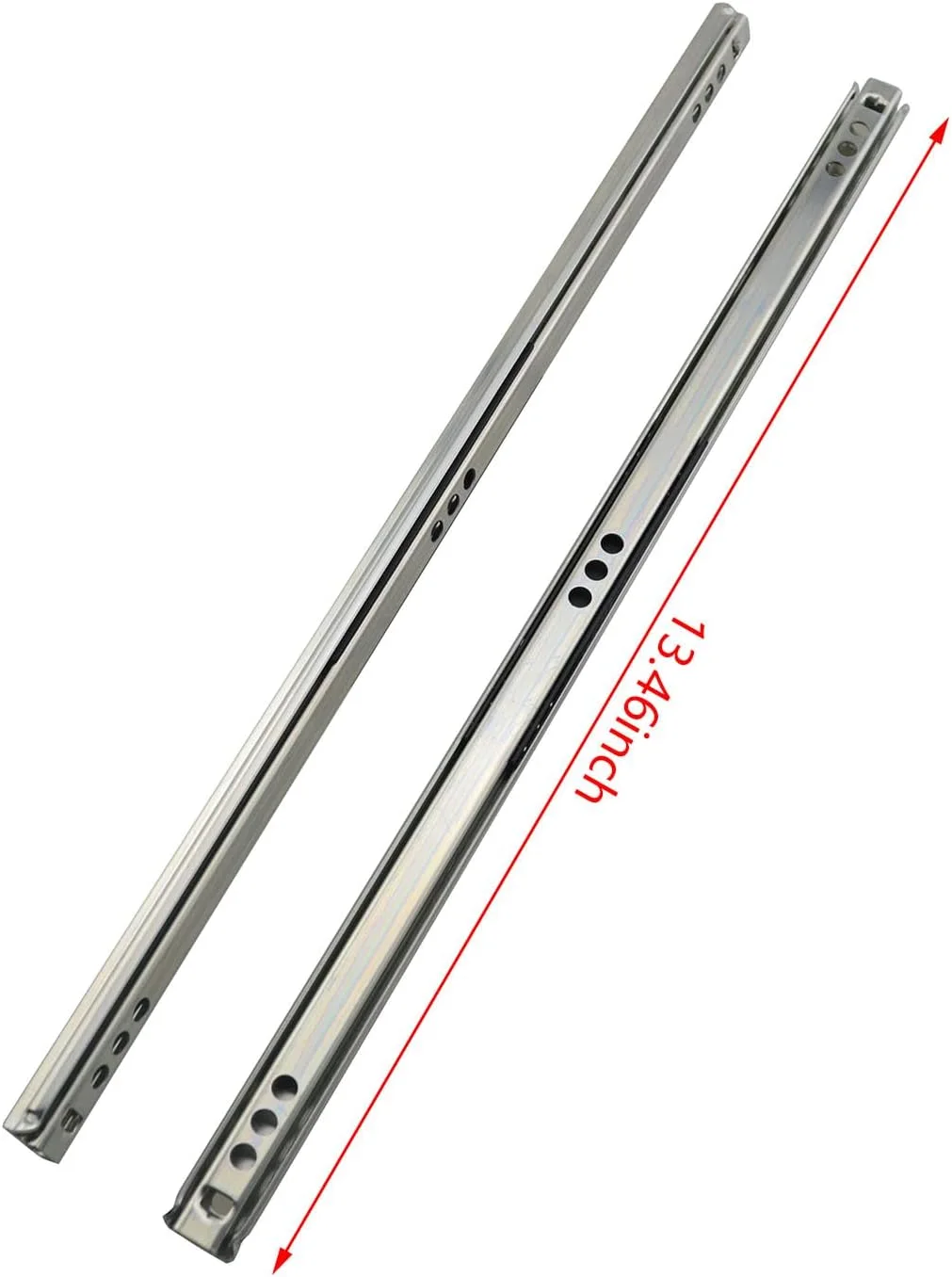 ریل کشویی کوچک TAODAN، 34 سانتی‌متر، دو عدد، به همراه پیچ‌های نصب، مناسب برای تجهیزات آزمایشگاهی، ریل لغزنده فولادی نورد سرد، مناسب برای میز کنار تخت