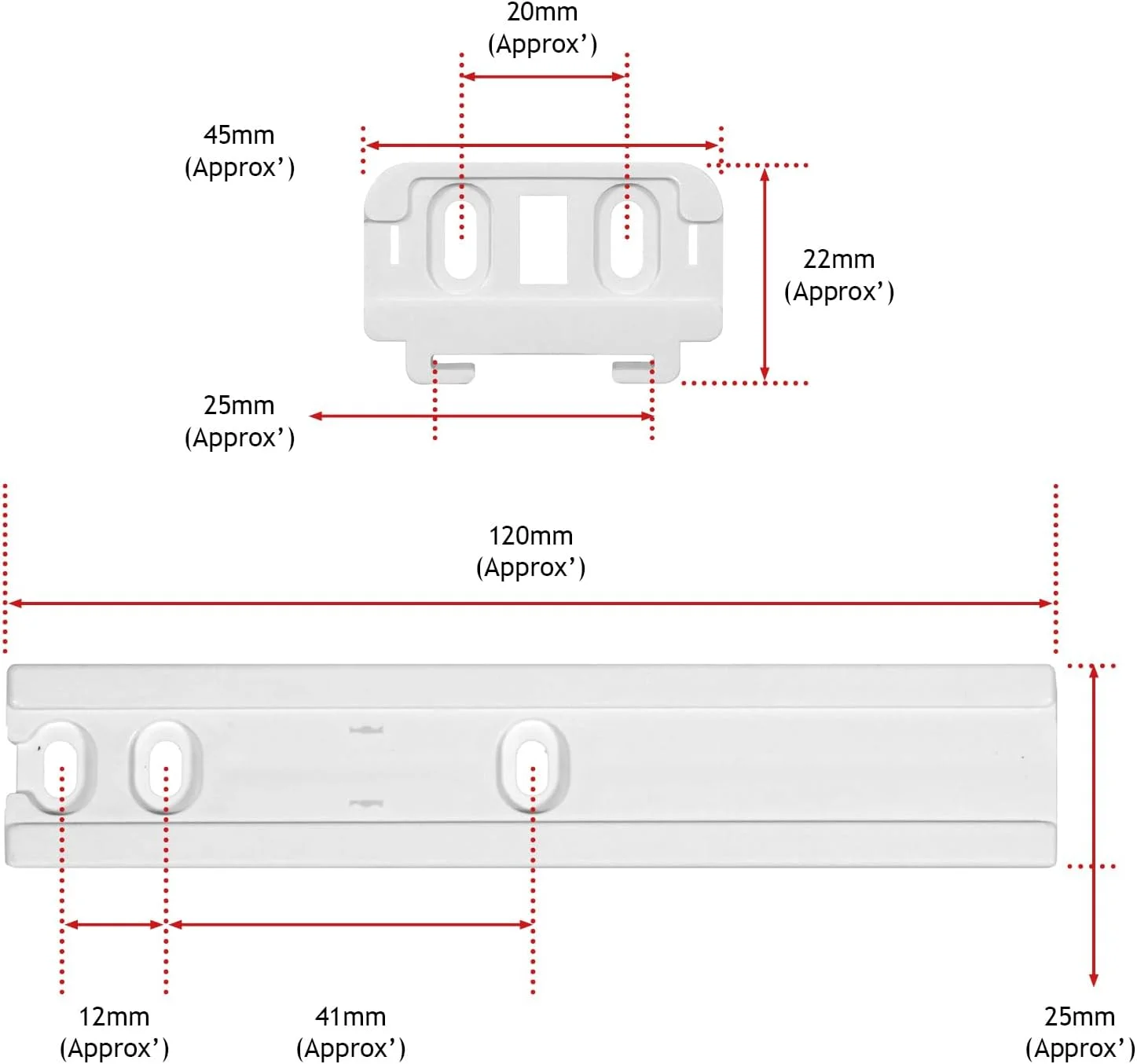 اسپرز تو گو کیت نصب براکت یونیورسال لولای درب یخچال یکپارچه (بسته 4 عددی)