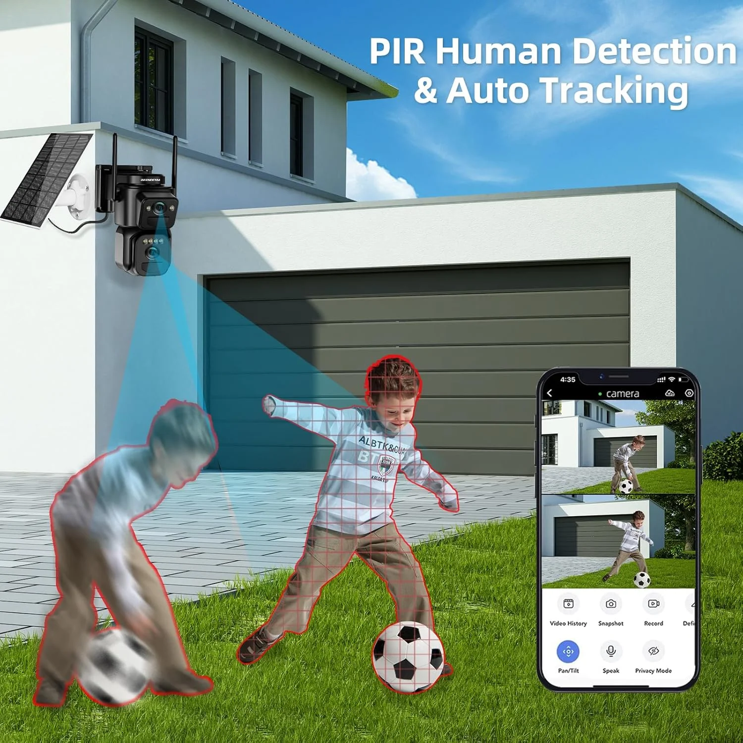 دوربین امنیتی خورشیدی 4K بیسیم BEENOCAM، دوربین های خورشیدی دو لنز 360 درجه PTZ برای امنیت خانه با دید در شب رنگی، تشخیص انسان PIR، ردیابی خودکار، آلارم نورافکن/آژیر، وای فای 2.4/5 گیگاهرتز دوربین امنیتی خورشیدی 4K بیسیم BEENOCAM، دوربین های خورشیدی دو لنز 360 درجه PTZ برای امنیت خانه با دید در شب رنگی، تشخیص انسان PIR، ردیابی خودکار، آلارم نورافکن/آژیر، وای فای 2.4/5 گیگاهرتز