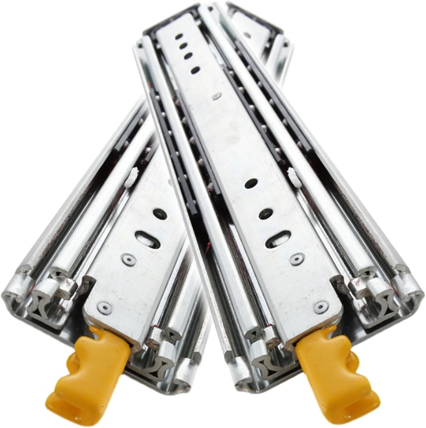 ریل و مسیر کشو فوق سنگین، ریل کشویی بلبرینگ با خروج کامل و نصب جانبی، برای حرکت روان و صدای کم، طول 100 تا 200 سانتی متر، ظرفیت 220 کیلوگرم، 1 جفت (100 سانتی متر)