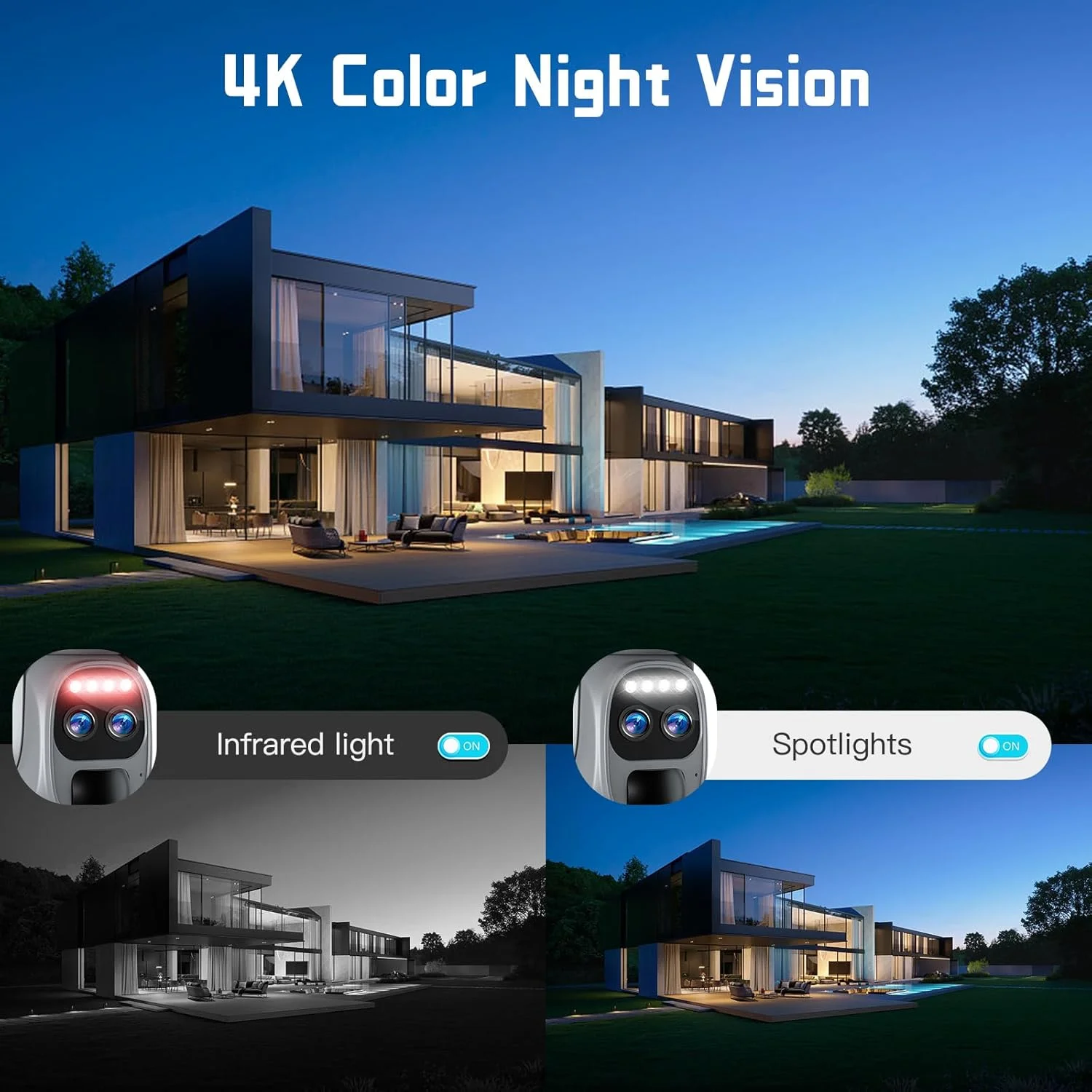 دوربین های امنیتی خورشیدی بی سیم 4K/8MP BEENOCAM، دوربین خورشیدی دو لنز 360 درجه PTZ بی سیم برای امنیت خانه با فرکانس 2.4/5 گیگاهرتز، سنسور PIR، دید در شب رنگی، صدای دو طرفه، الکسا دوربین های امنیتی خورشیدی بی سیم 4K/8MP BEENOCAM، دوربین خورشیدی دو لنز 360 درجه PTZ بی سیم برای امنیت خانه با فرکانس 2.4/5 گیگاهرتز، سنسور PIR، دید در شب رنگی، صدای دو طرفه، الکسا
