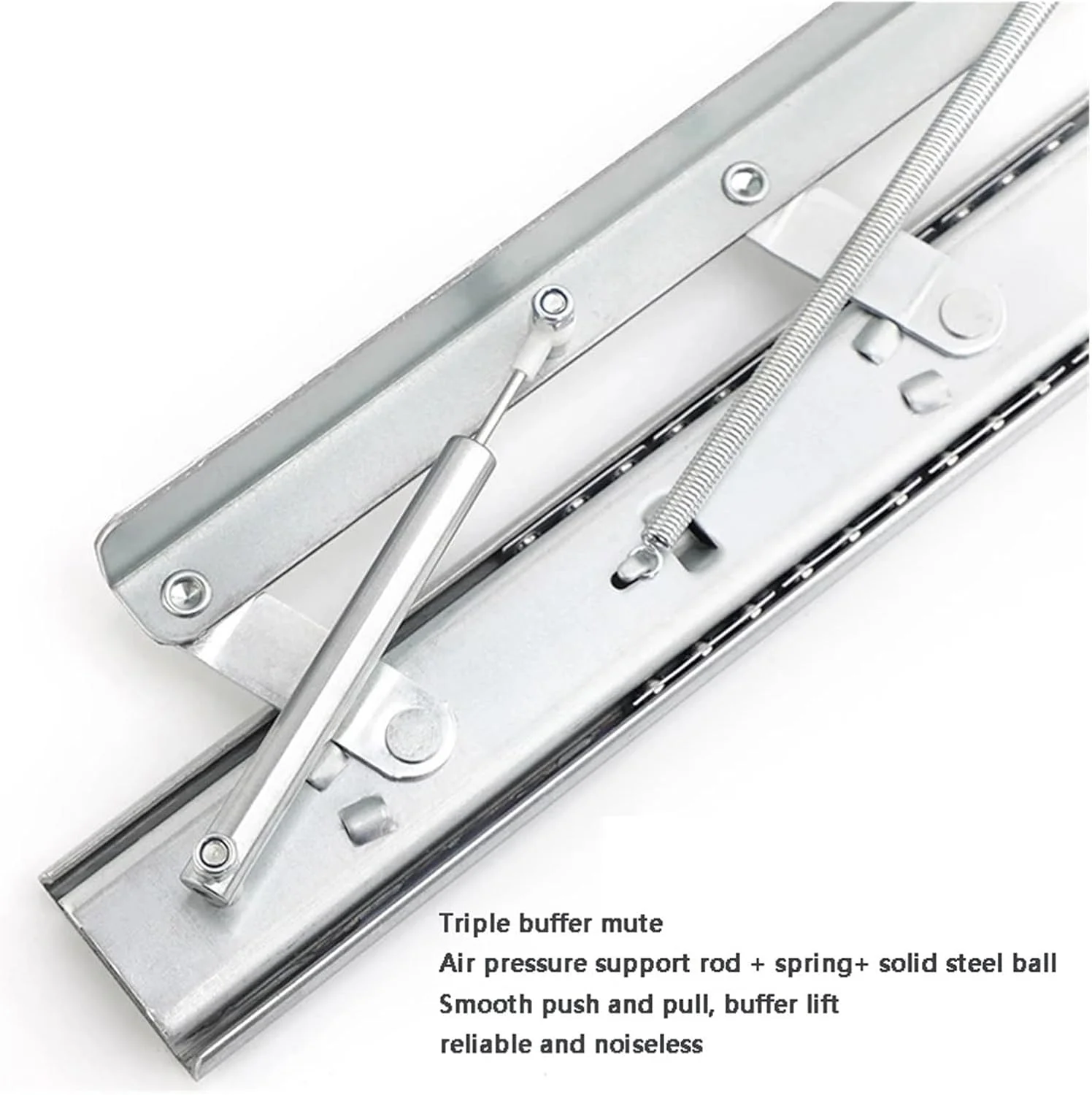 ریل لغزنده بلبرینگ کشو، ریل های تاشو تلسکوپی میز ناهار خوری، ریل های کشویی بالابر، قابل تعویض بین میزهای مربع و گرد، سخت افزار میز مخفی فشاری-کششی