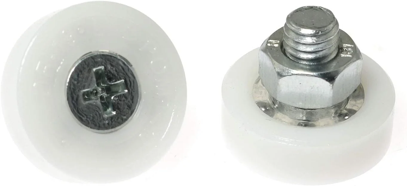 RLECS 8 عدد قرقره نایلونی بلبرینگ دار کوچک با قطر 19 میلی متر، قرقره کشو، قرقره درب، قرقره کابینت مبلمان، غلتک موقعیت یابی، قرقره کابینت پرونده