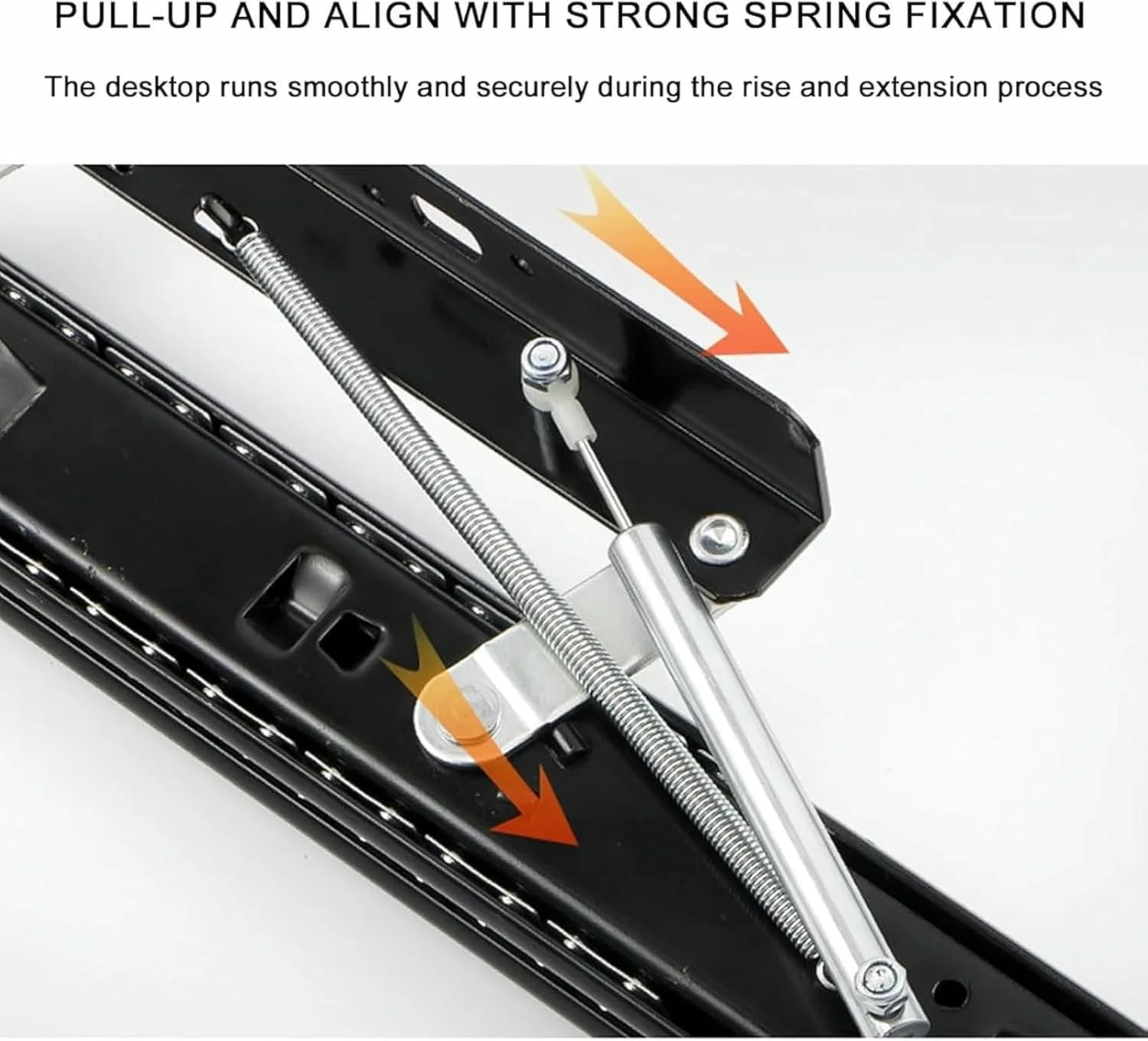 ریل کشویی میز بالابر، ریل های مخفی کشو با مکانیزم آرام بند، ریل های کشویی سنگین و قابل گسترش نصب شده در کنار برای میز ناهار خوری و میز تحریر