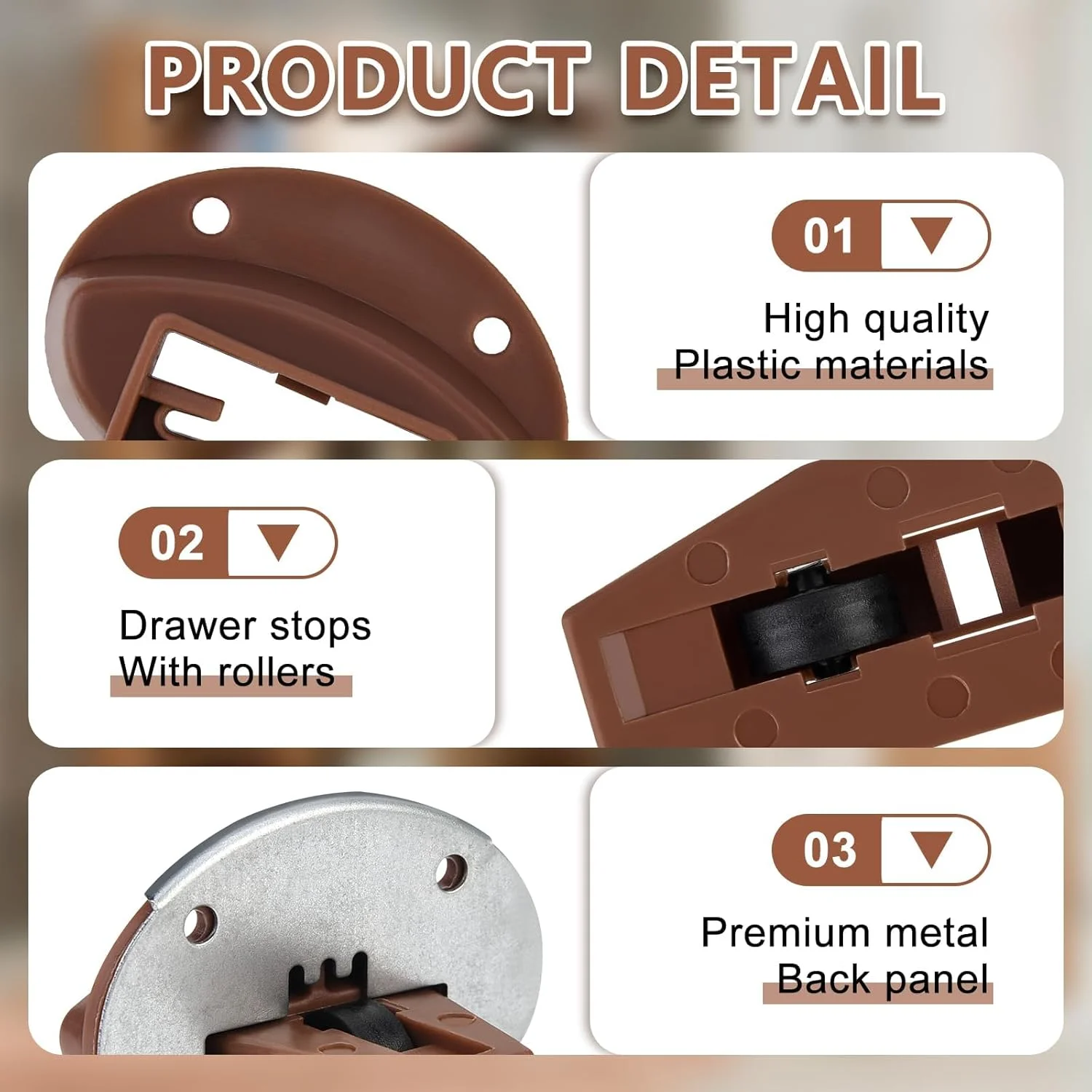 کیت راهنمای ریل کشو، 5 ست ریل کشو جایگزین برای کمد و مبلمان، راهنماهای سینی کشویی فلزی روان، سخت افزار ریل کشو با کیفیت تجاری