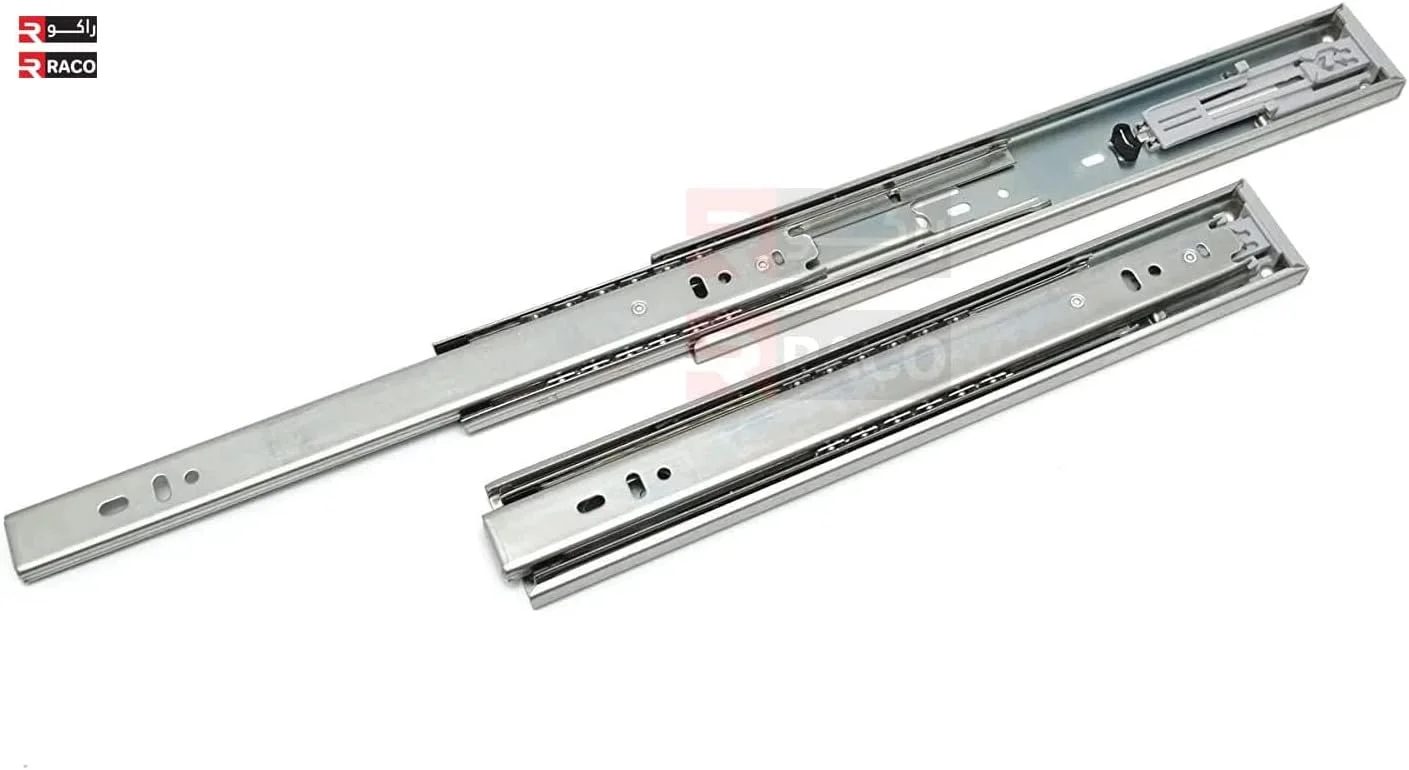 ریل کشویی کشو RACO یک جفت ریل مسیر با پسوند کامل برای کابینت ها کمد لباس آشپزخانه سطل زباله (12 اینچ، سنگین)
