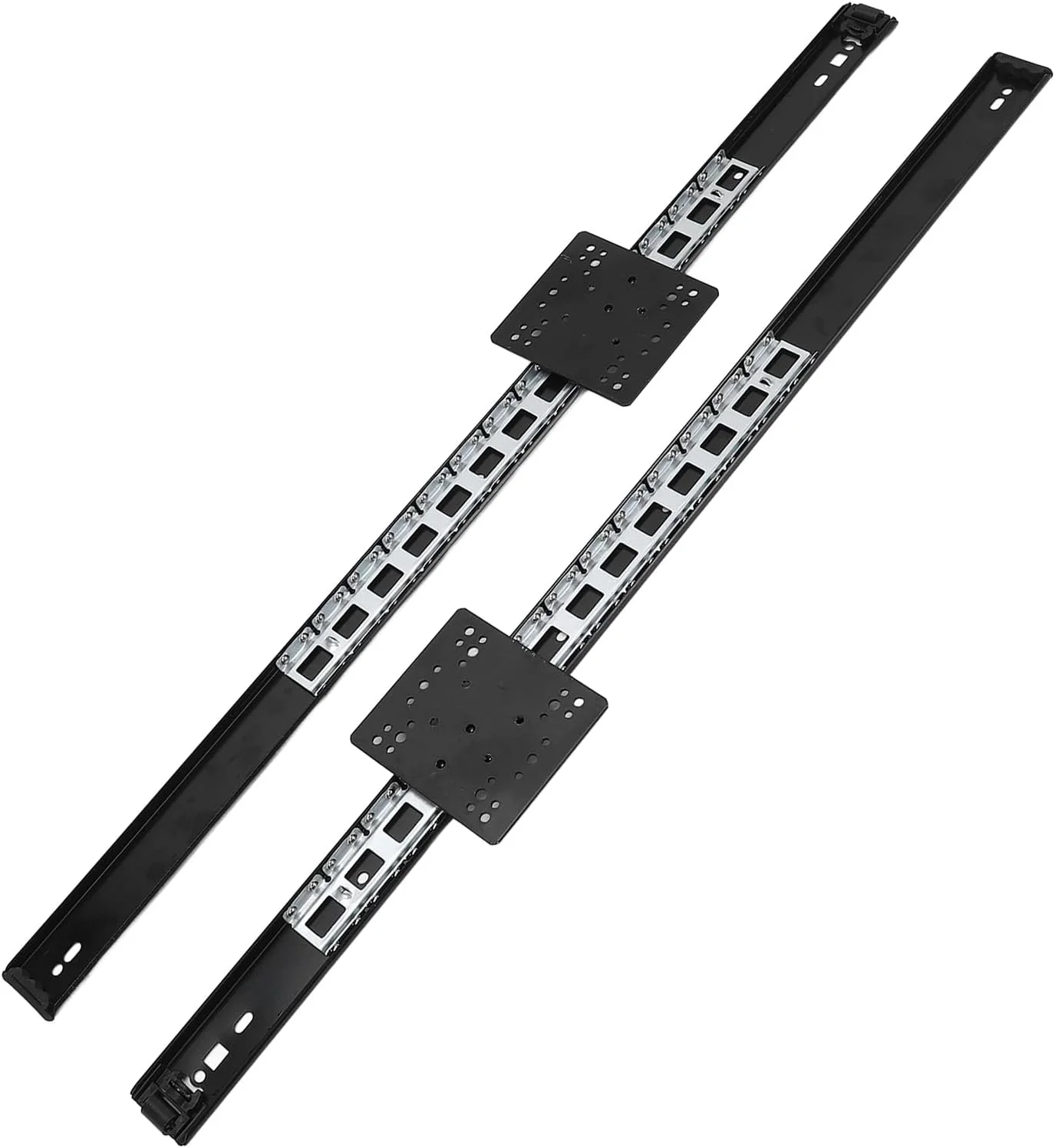 ریل کشو OVAQUIXI، یک جفت 650 میلی‌متری، دو تکه، نصب جانبی، بلبرینگ مشکی، مناسب برای کابینت دیواری، کابینت تلویزیون، درب مخفی، عرض 35 میلی‌متر