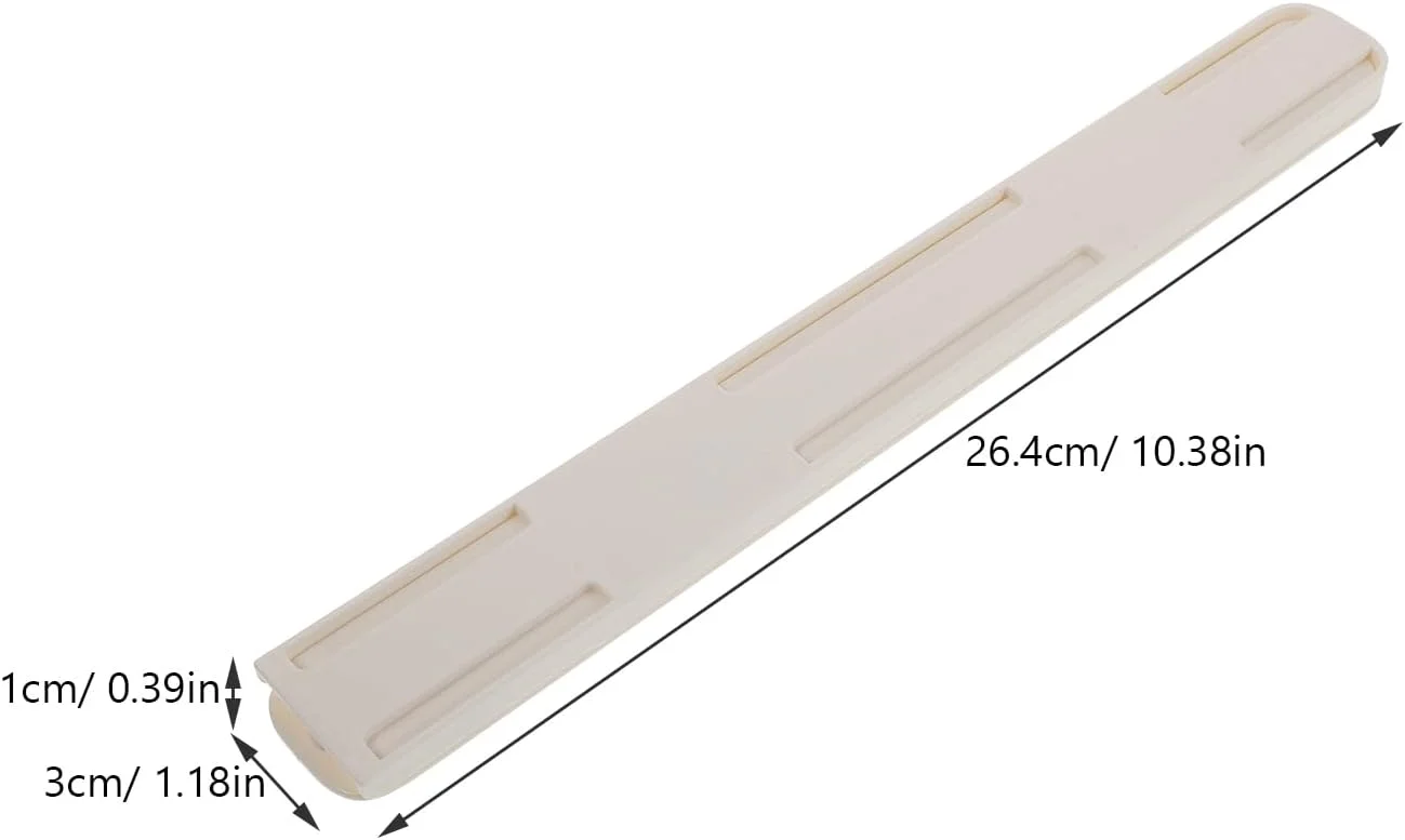 ست ریل کشویی خود چسب NUOBESTY، ریل های راهنمای کشو HIPS سفید رنگ برای کابینت ها، 26.39x3 سانتی متر