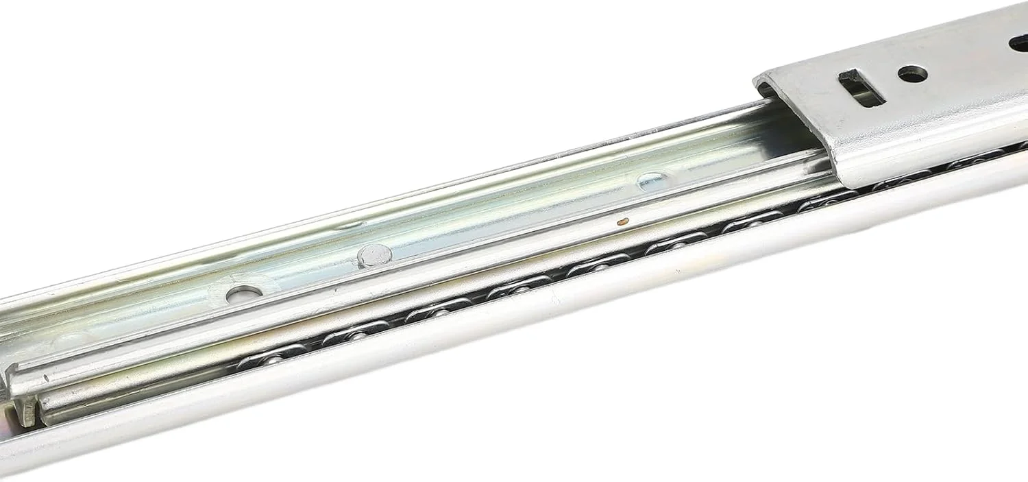 ریل کشو OVAQUIXI، یک جفت ریل کشو 400 میلی متری نصب جانبی با باز شدن کامل، 3 لایه بلبرینگ، مدل 27 IDA77