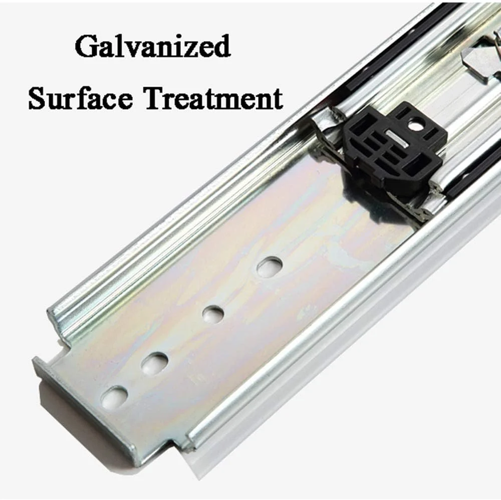 ریل کشو NOPQRST، سه تایی، بازشوندگی کامل، سنگین، با قفل و حرکت نرم، بلبرینگ فلزی، ظرفیت 220 کیلوگرم (850 میلی‌متر/34 اینچ)