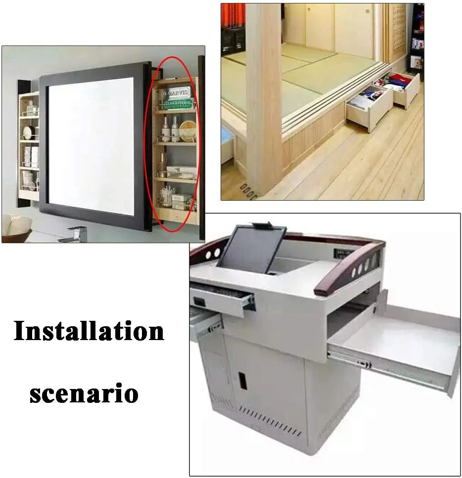 ریل کشویی NOPQRST با مکانیزم قفل شونده، بلبرینگ دار و مقاوم برای خودرو، ظرفیت بار 220 کیلوگرم (1200 میلی متر / 48 اینچ)