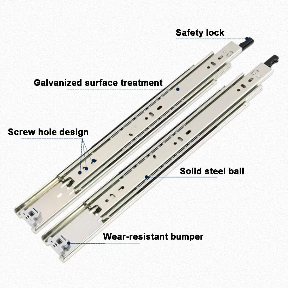 ریل کشو کابینت NOPQRST، لغزنده های تمام بازشو 500/750/1000 میلی متر، ریل های تلسکوپی کشو فولادی سنگین با عملکرد قفل (34 اینچ/850 میلی متر) ریل کشو کابینت NOPQRST، لغزنده های تمام بازشو 500/750/1000 میلی متر، ریل های تلسکوپی کشو فولادی سنگین با عملکرد قفل (34 اینچ/850 میلی متر)