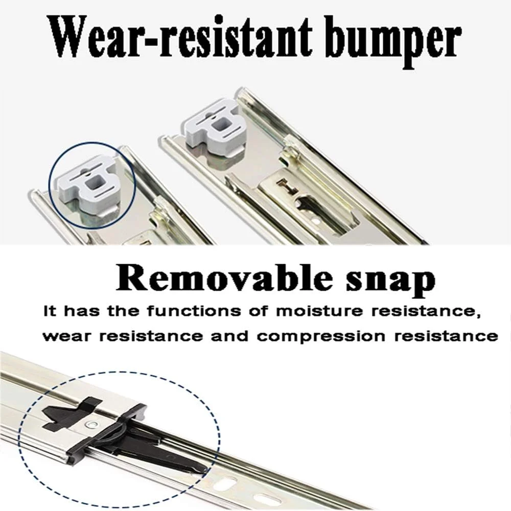 ریل کشویی بلبرینگی NOPQRST با مکانیزم باز شدن کامل، فوق العاده بی صدا، مناسب برای کشوهای سنگین، ریل تلسکوپی با تحمل وزن 68 کیلوگرم (800 میلی متر/32 اینچ) ریل کشویی بلبرینگی NOPQRST با مکانیزم باز شدن کامل، فوق العاده بی صدا، مناسب برای کشوهای سنگین، ریل تلسکوپی با تحمل وزن 68 کیلوگرم (800 میلی متر/32 اینچ)