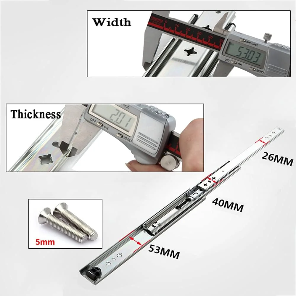 ریل کشویی سنگین NOPQRST، سه تیکه، باز شدن کامل، طول 100-130 سانتی متر، بلبرینگ، نصب جانبی، مناسب برای کابینت آشپزخانه و کمد (75 سانتی متر) ریل کشویی سنگین NOPQRST، سه تیکه، باز شدن کامل، طول 100-130 سانتی متر، بلبرینگ، نصب جانبی، مناسب برای کابینت آشپزخانه و کمد (75 سانتی متر)