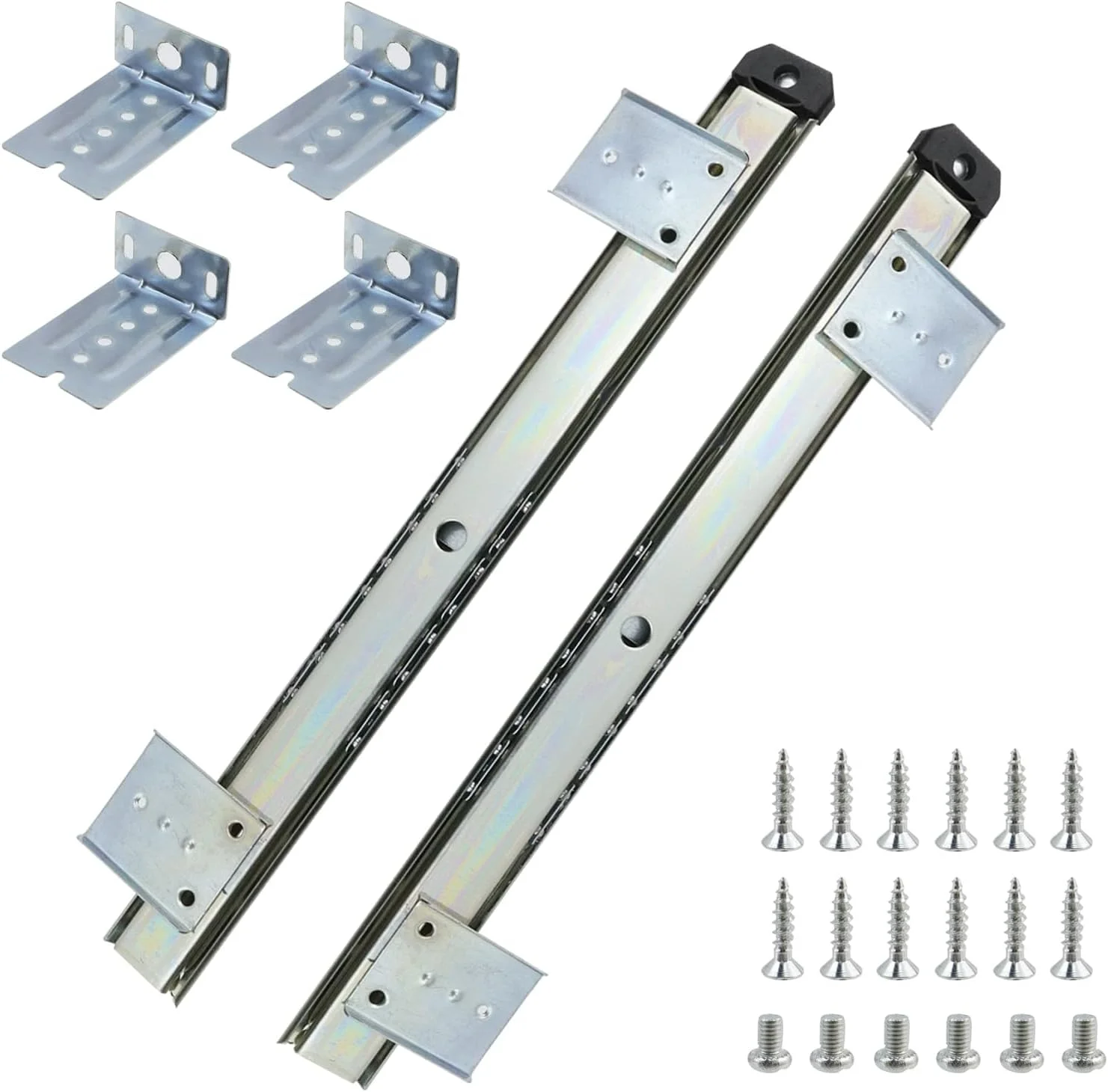 ریل کشویی صفحه کلید نیکریتی، یک جفت، 35 سانتیمتری، مناسب برای سینی صفحه کلید زیر میز، با قابلیت بیرون کشیدن کامل 50 سانتیمتری، بلبرینگدار، به همراه پیچ، نقرهای ریل کشویی صفحه کلید نیکریتی، یک جفت، 35 سانتیمتری، مناسب برای سینی صفحه کلید زیر میز، با قابلیت بیرون کشیدن کامل 50 سانتیمتری، بلبرینگدار، به همراه پیچ، نقرهای