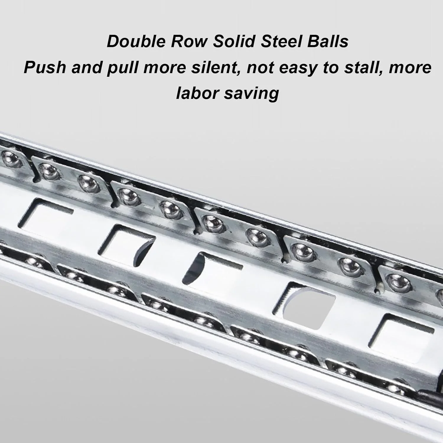 NDNCZDHC یک جفت ریل کشویی قفل‌دار سنگین، عرض 53 میلی‌متر / 2.09 اینچ با طراحی جداشدنی، ریل کشویی بلبرینگ 12 اینچی برای خانه، فروشگاه