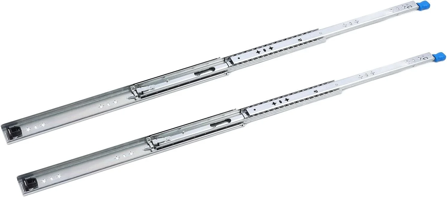 NDNCZDHC یک جفت ریل کشو بلبرینگی 32 اینچی، عرض 53 میلیمتر / 2.09 اینچ با آببندی آبی، تحمل بار 120 کیلوگرم، ریل کشو سه تایی با باز شدن کامل NDNCZDHC یک جفت ریل کشو بلبرینگی 32 اینچی، عرض 53 میلیمتر / 2.09 اینچ با آببندی آبی، تحمل بار 120 کیلوگرم، ریل کشو سه تایی با باز شدن کامل