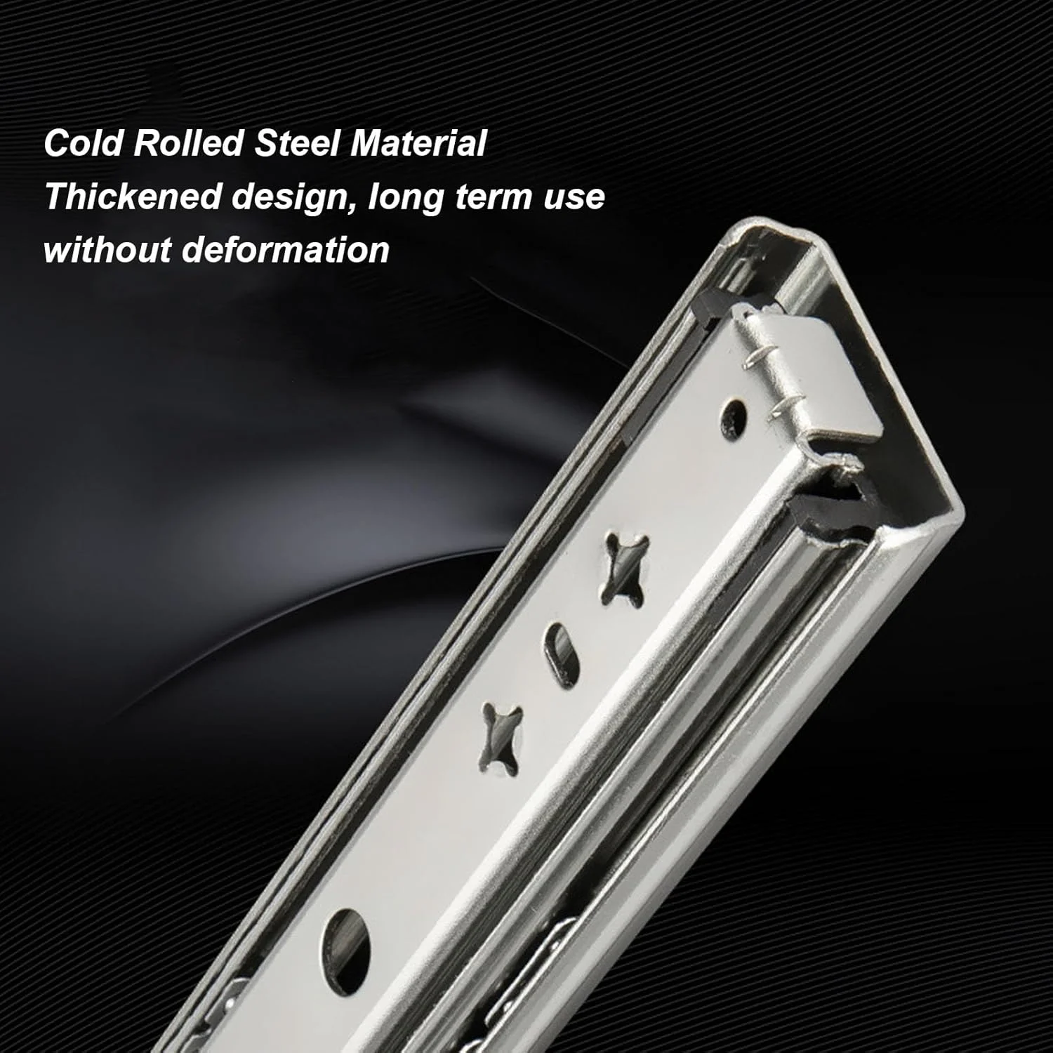 ریل کشویی زیرکابینتی NDNCZDHC، یک جفت، ظرفیت بار 120 کیلوگرم، مکانیزم قفل سه گانه نصب شده در کنار